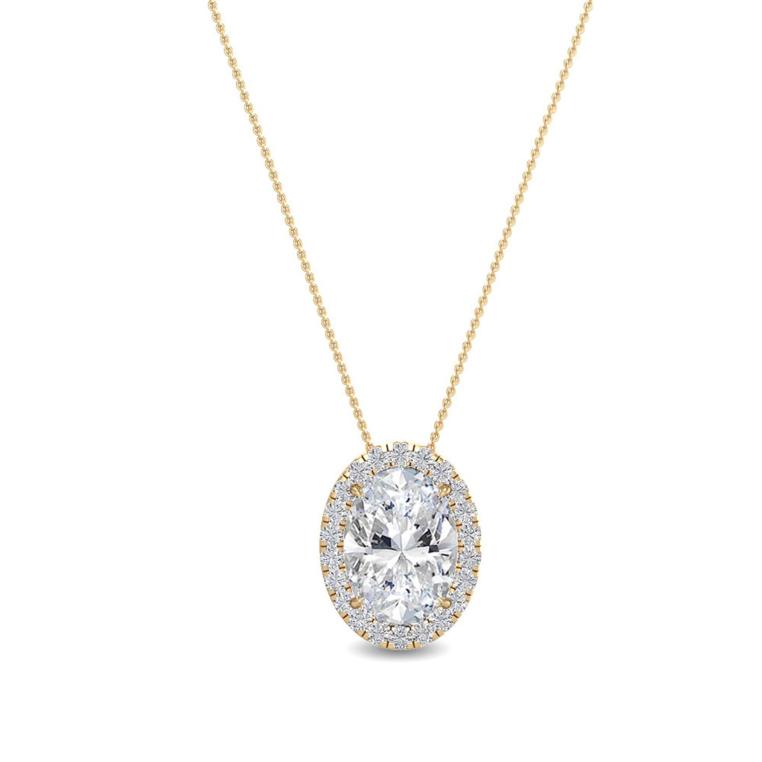 14K Yellow Gold Diamond Pendant