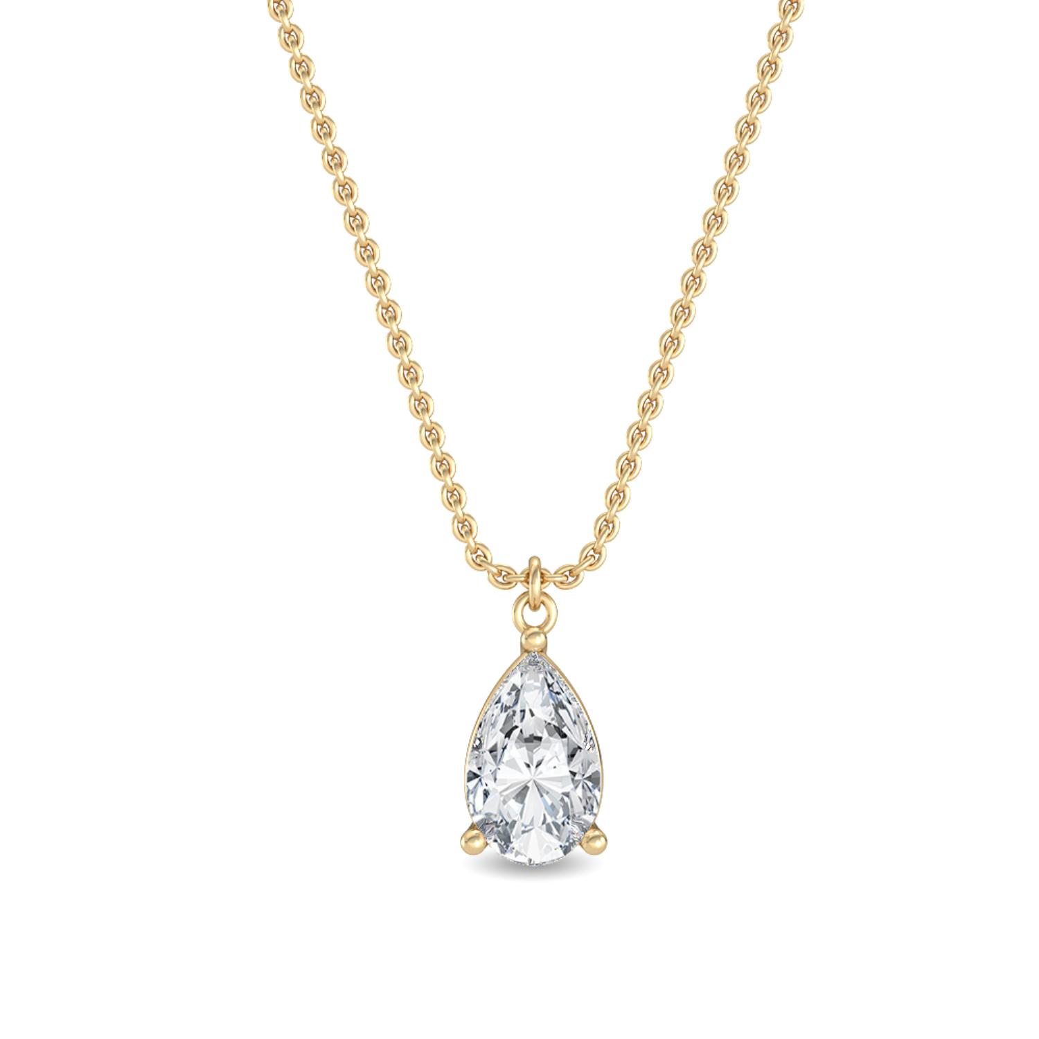 14K Yellow Gold Diamond Pendant