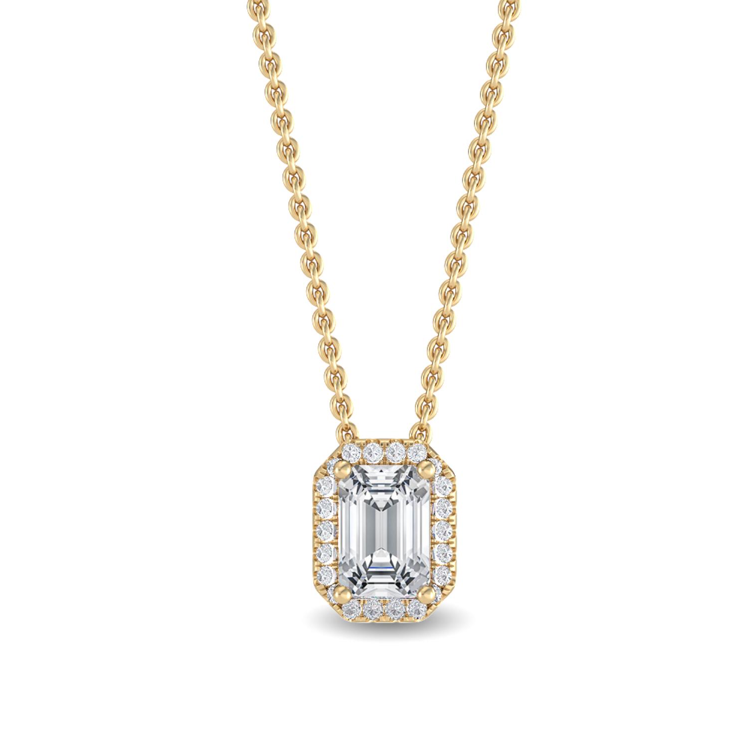 14K Yellow Gold Diamond Pendant