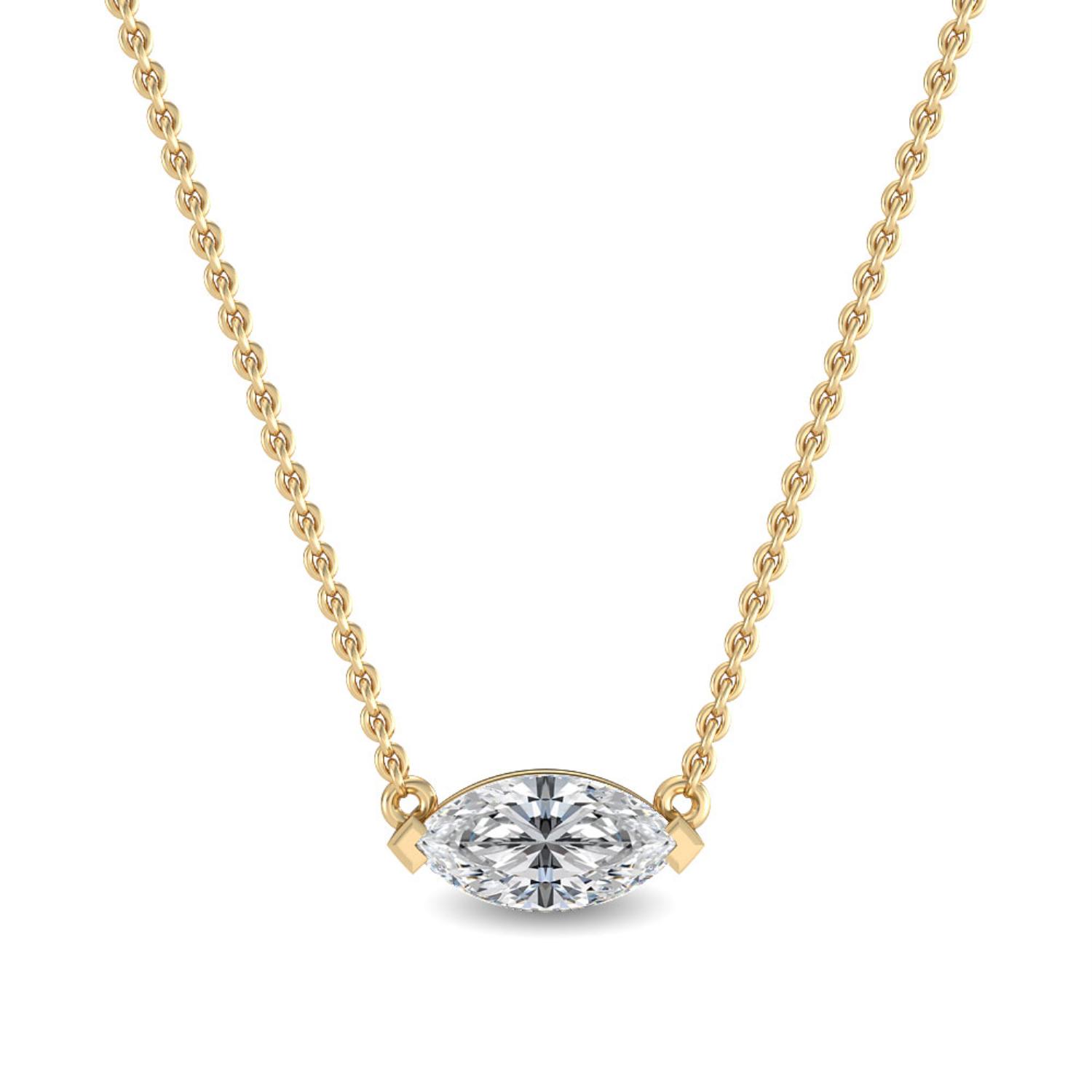 14K Yellow Gold Diamond Pendant