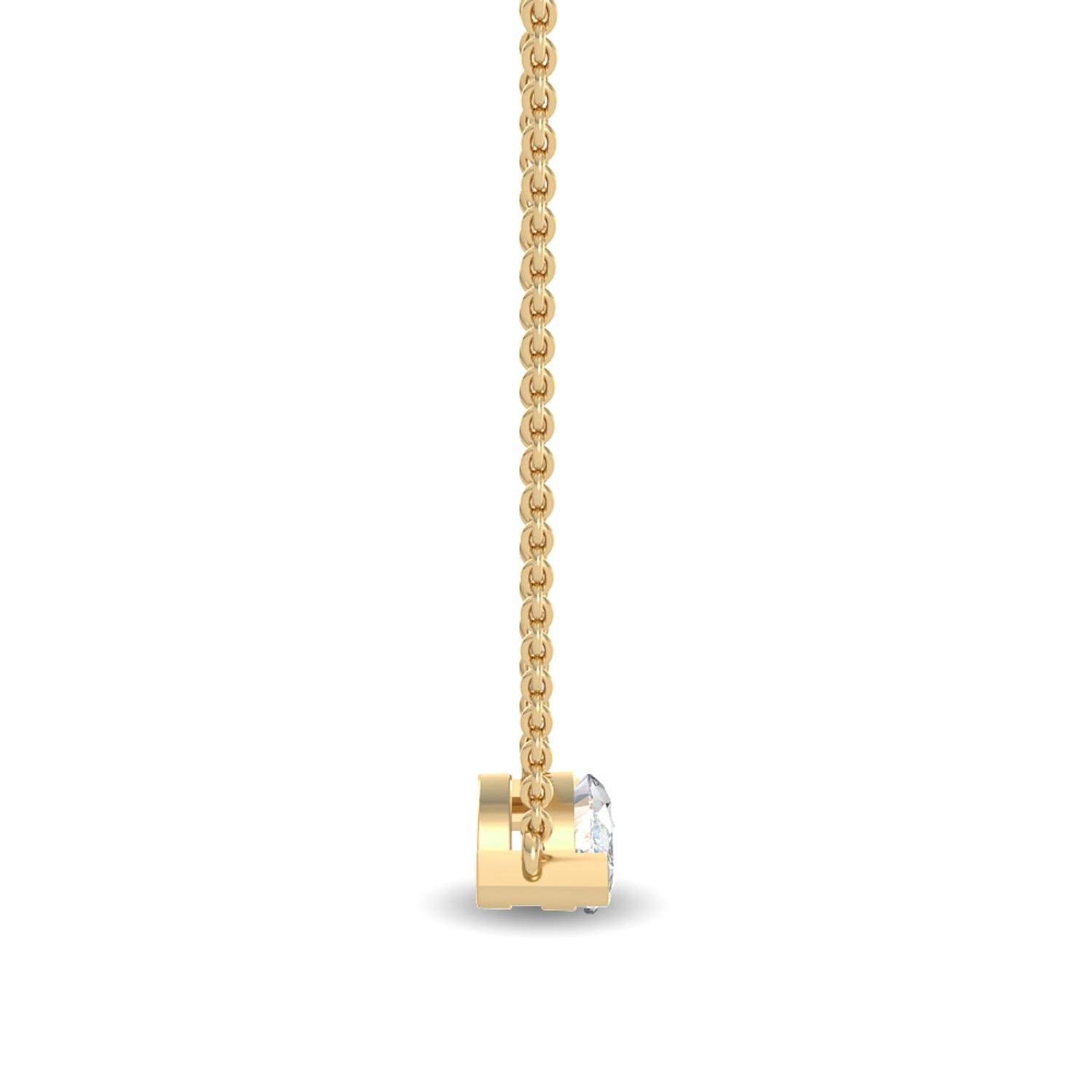 14K Yellow Gold Diamond Pendant