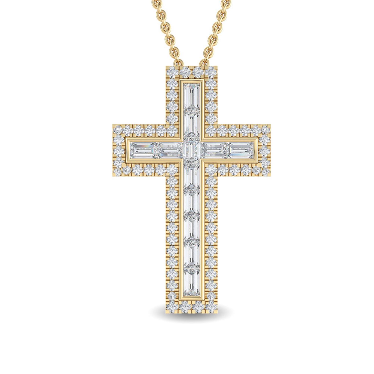 14K Yellow Gold Diamond Pendant