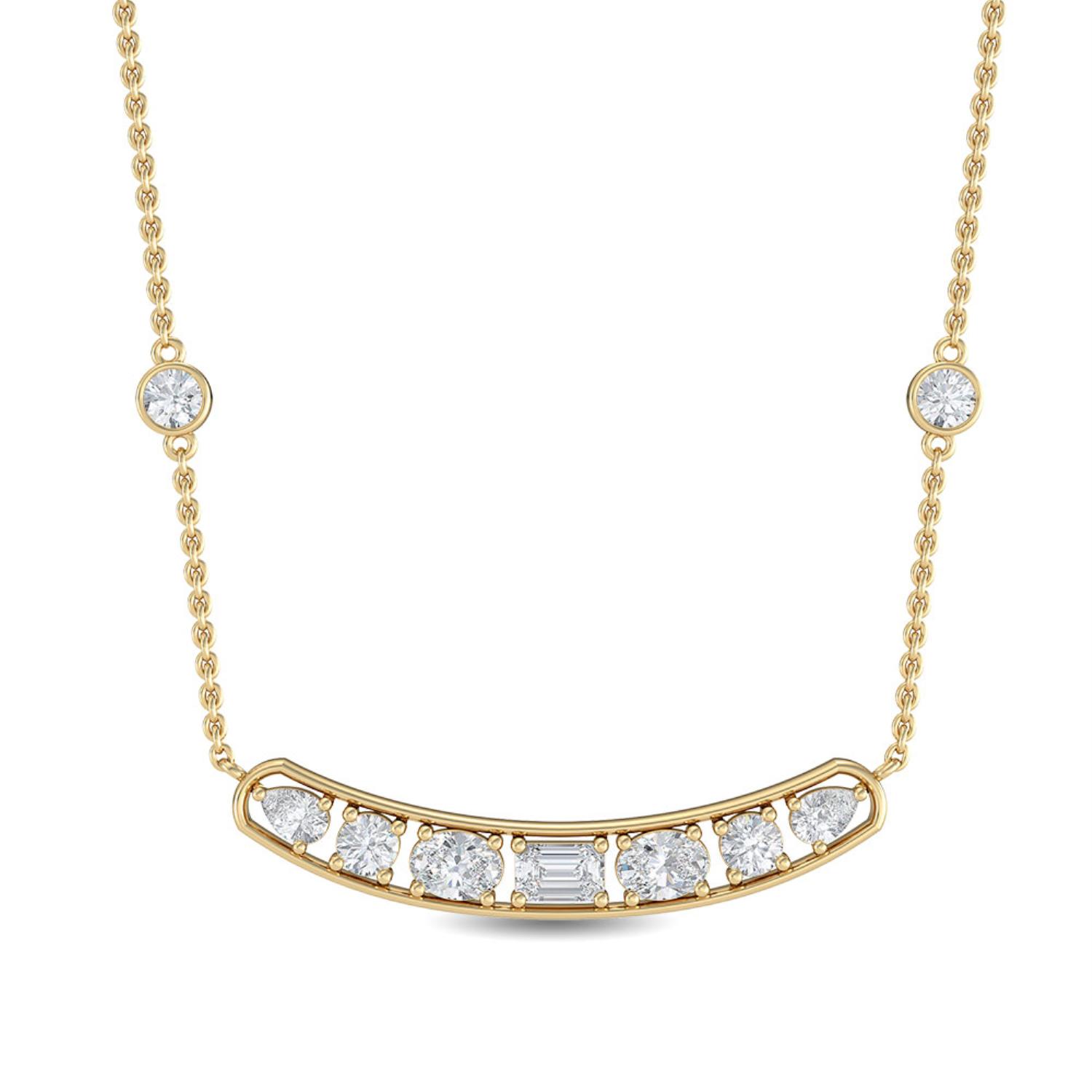 14K Yellow Gold Diamond Pendant
