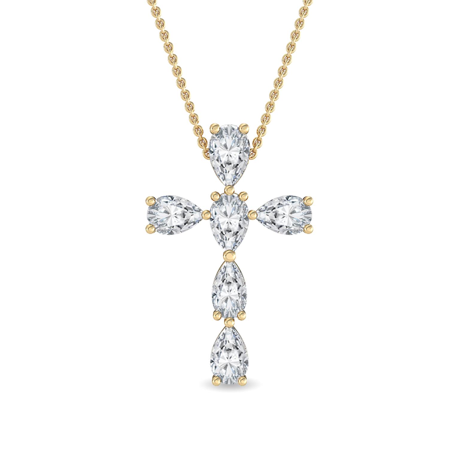 14K Yellow Gold Diamond Pendant