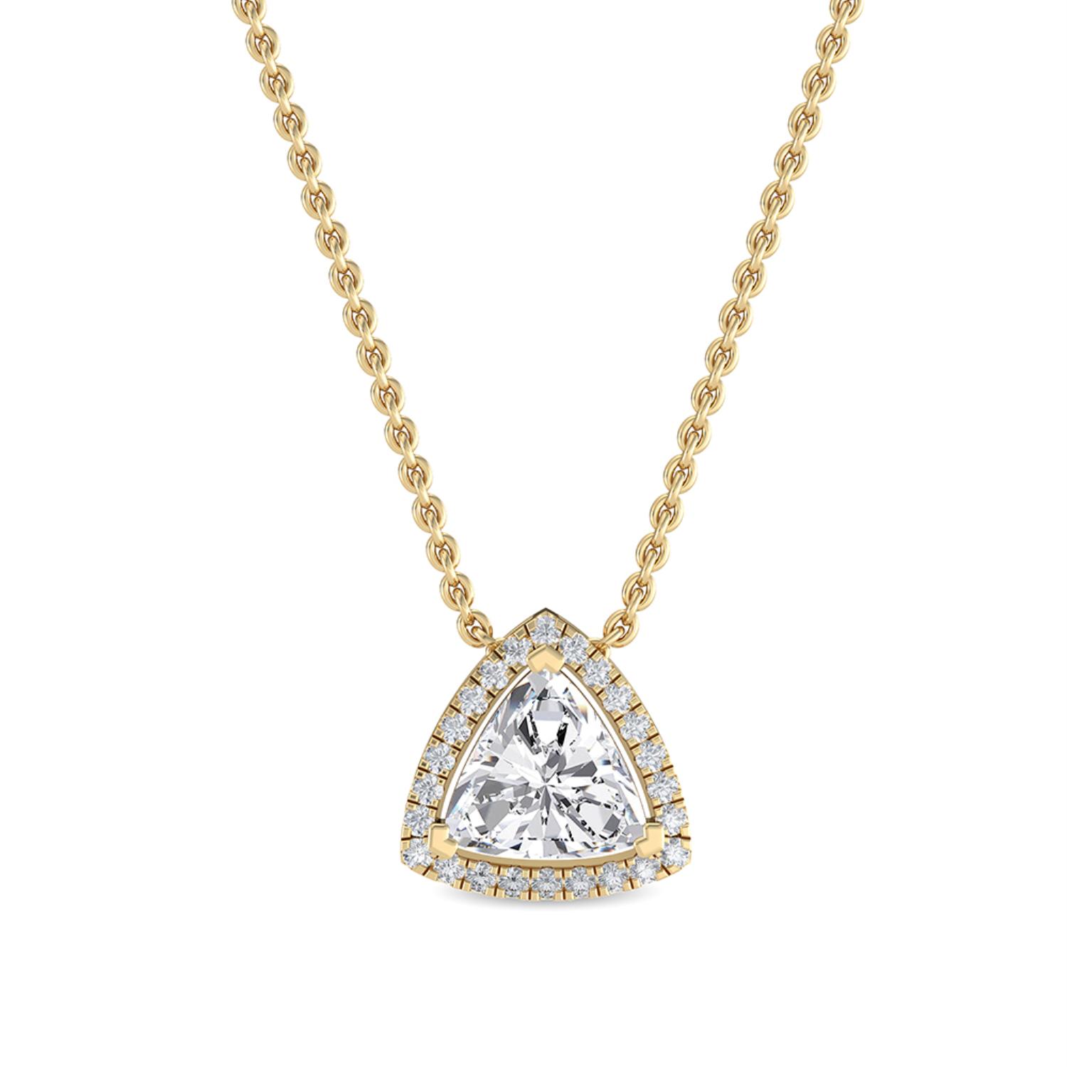 14K Yellow Gold Diamond Pendant