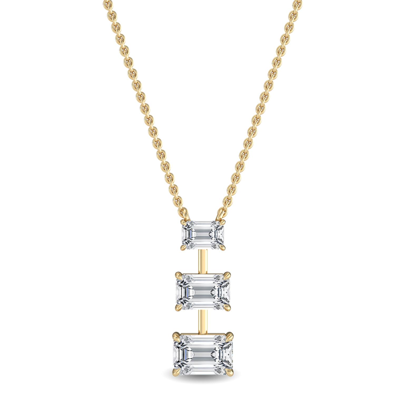 14K Yellow Gold Diamond Pendant