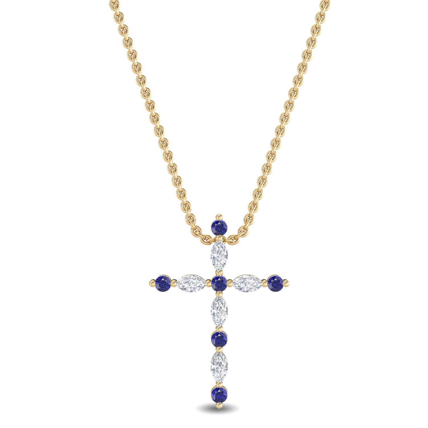 14K Yellow Gold Diamond Pendant