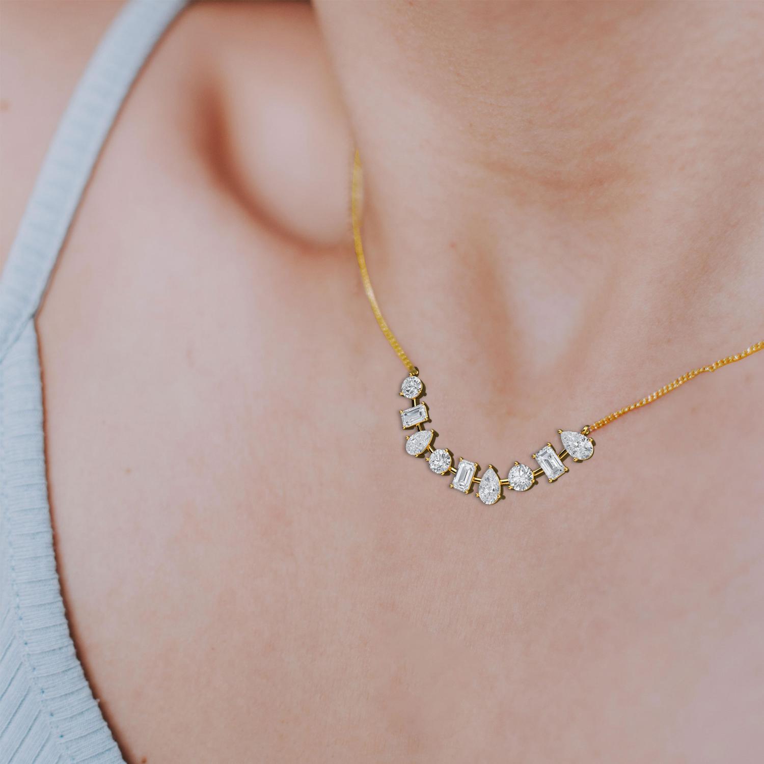14K Yellow Gold Diamond Pendant
