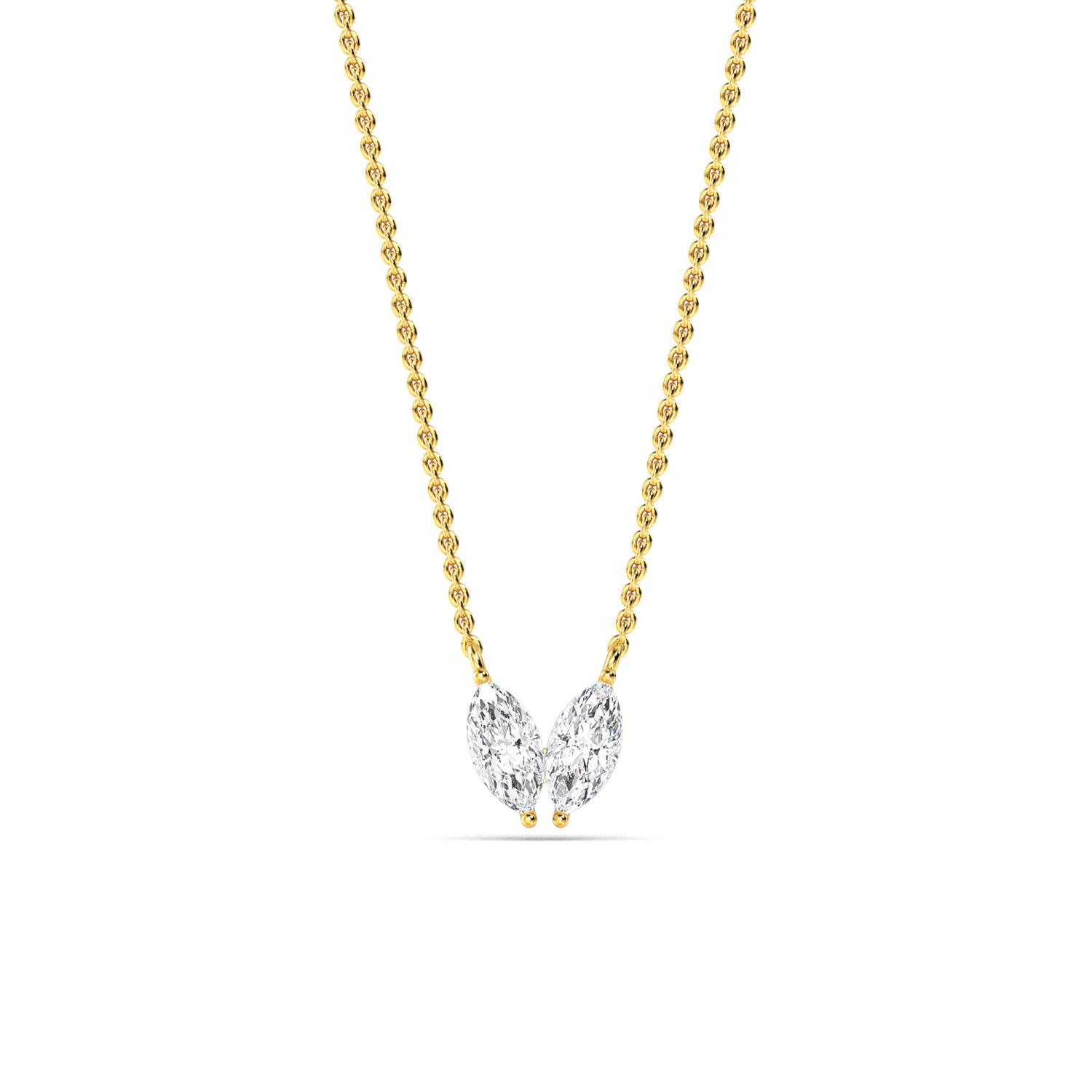 14K Yellow Gold Diamond Pendant