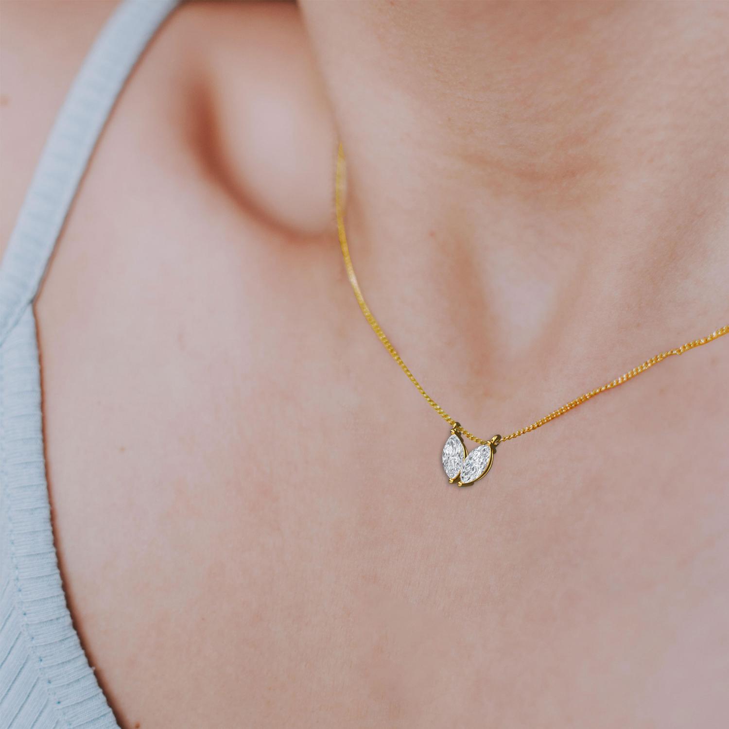 14K Yellow Gold Diamond Pendant