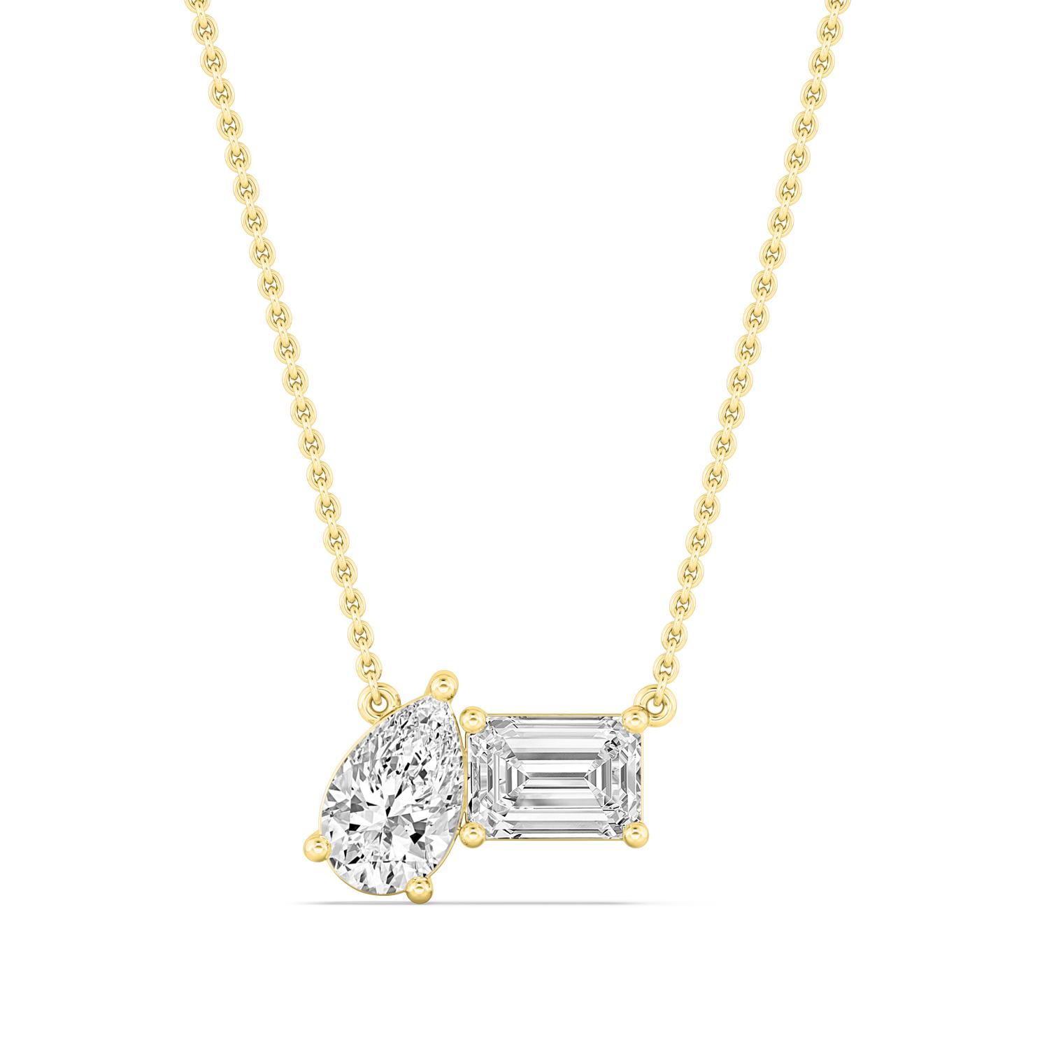 14K Yellow Gold Diamond Pendant