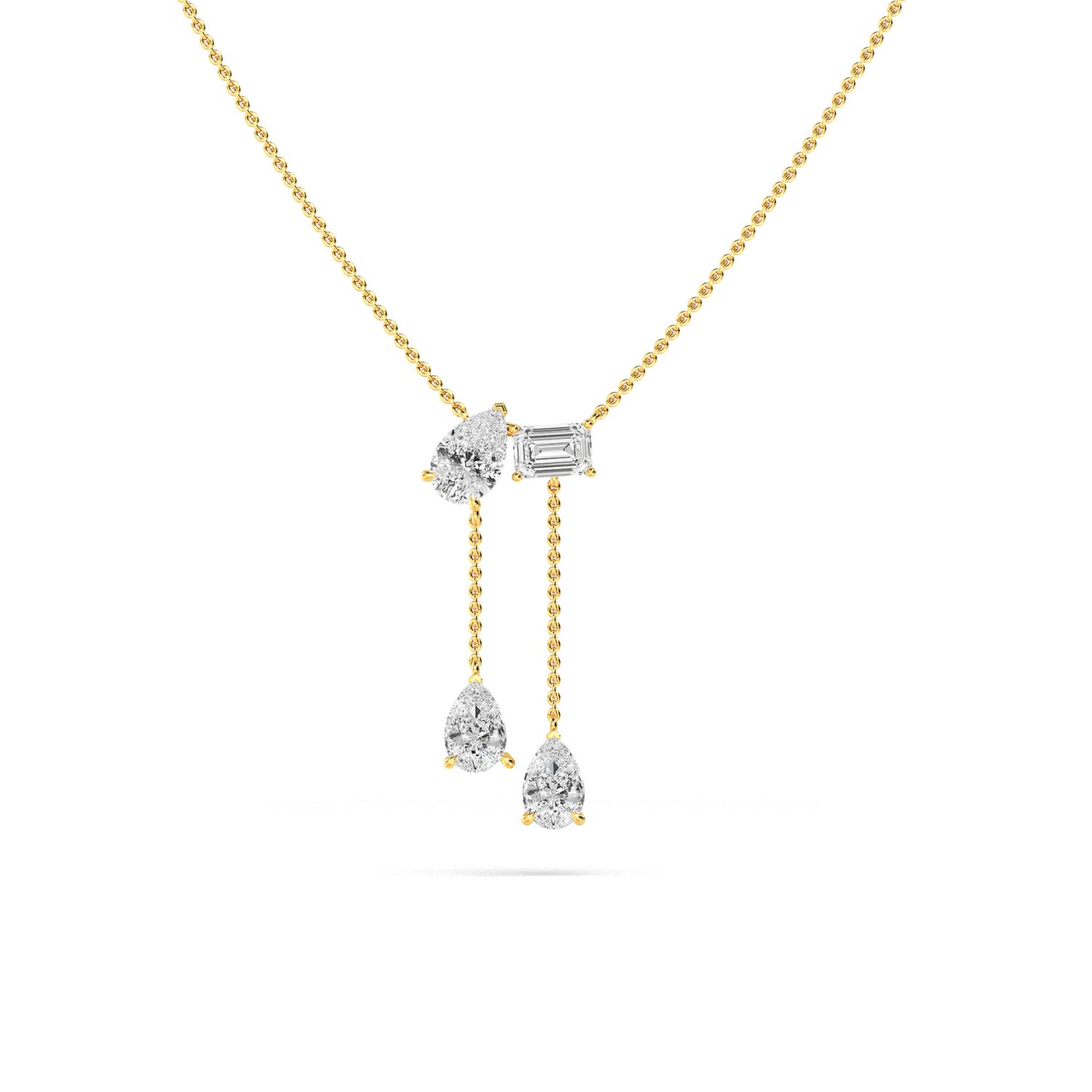 14K Yellow Gold Diamond Pendant