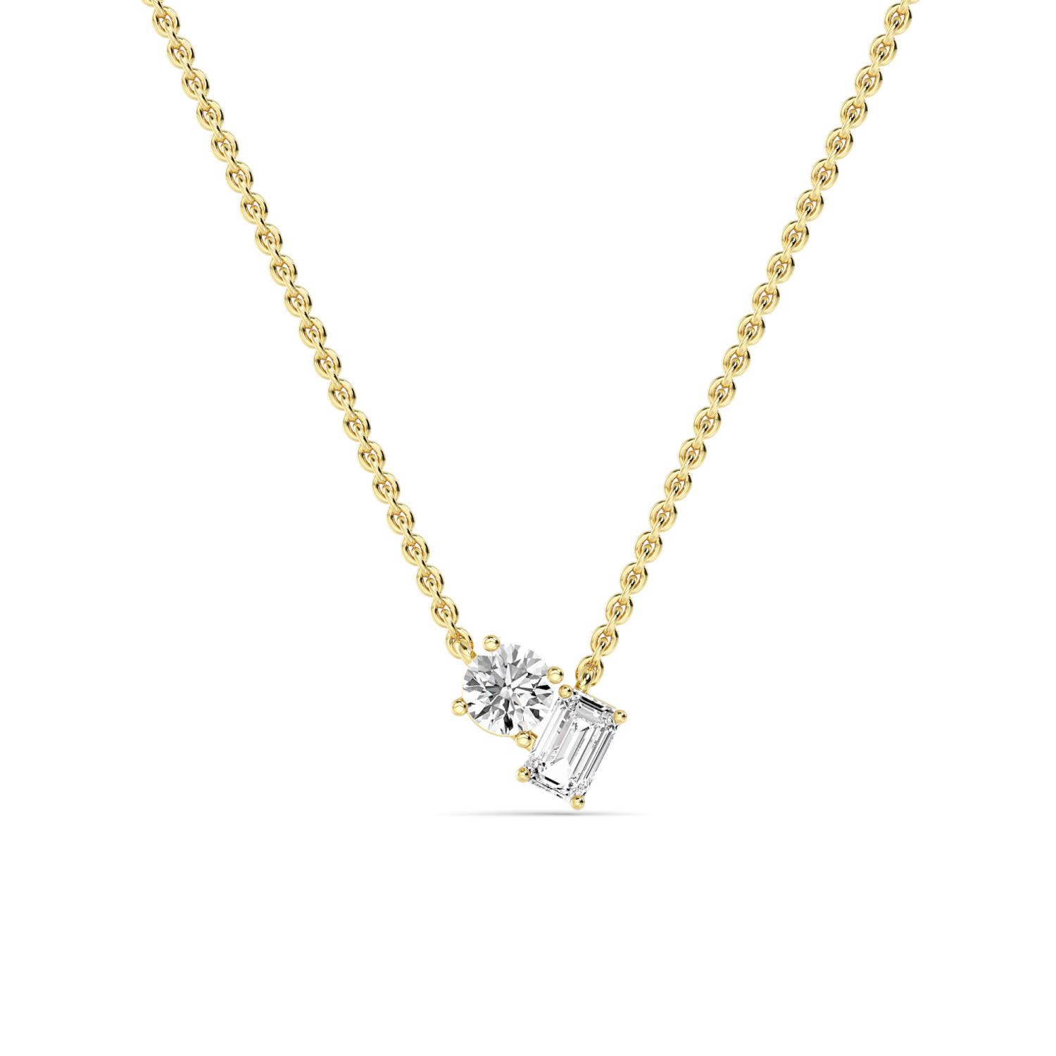 14K Yellow Gold Diamond Pendant