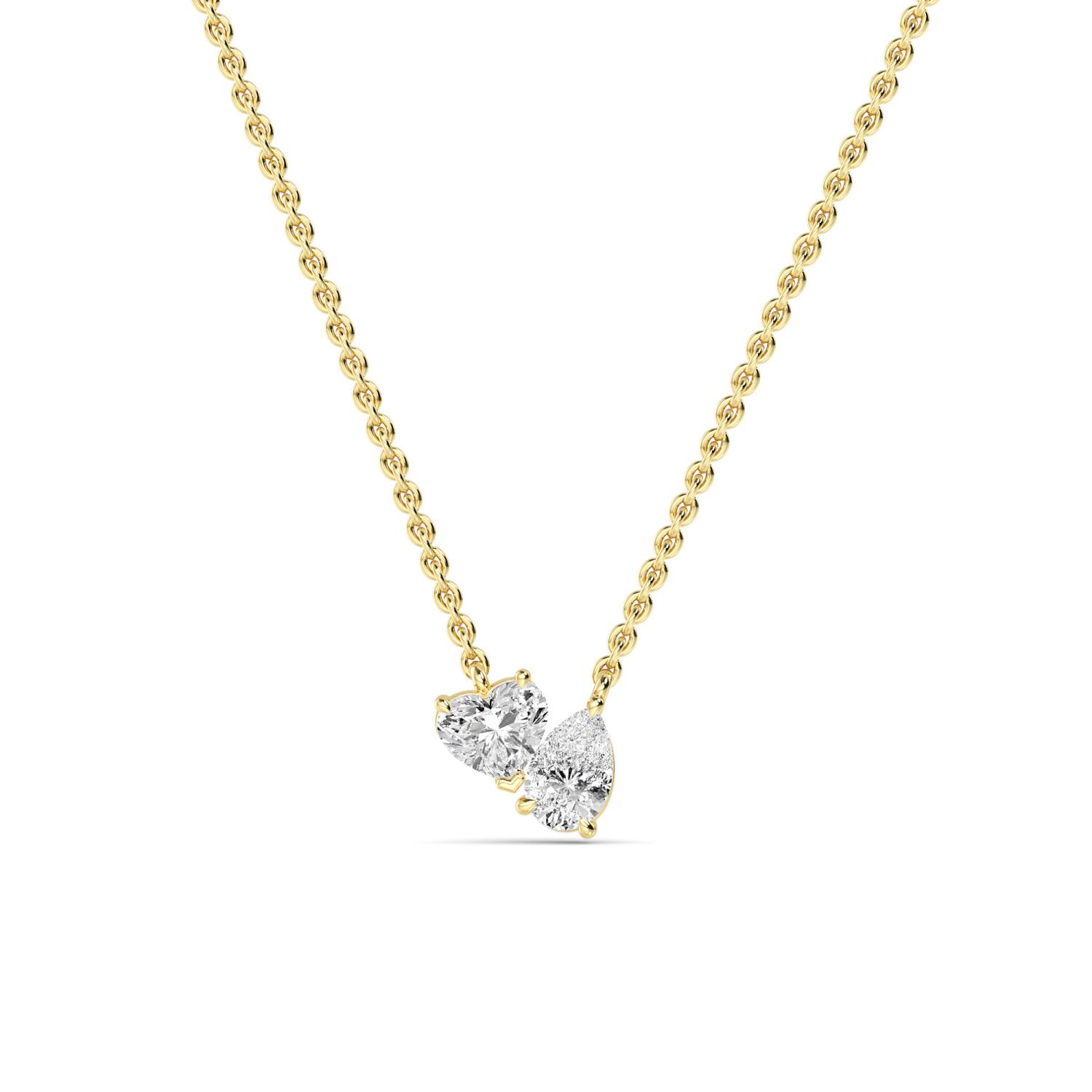 14K Yellow Gold Diamond Pendant