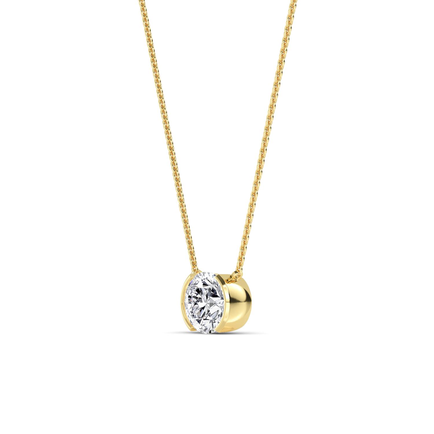 14K Yellow Gold Diamond Pendant