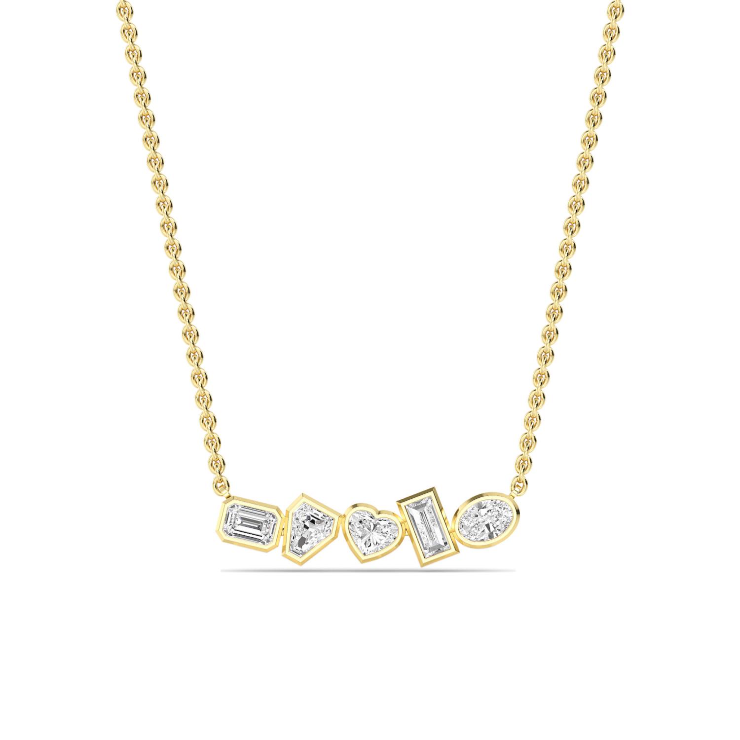 14K Yellow Gold Diamond Pendant
