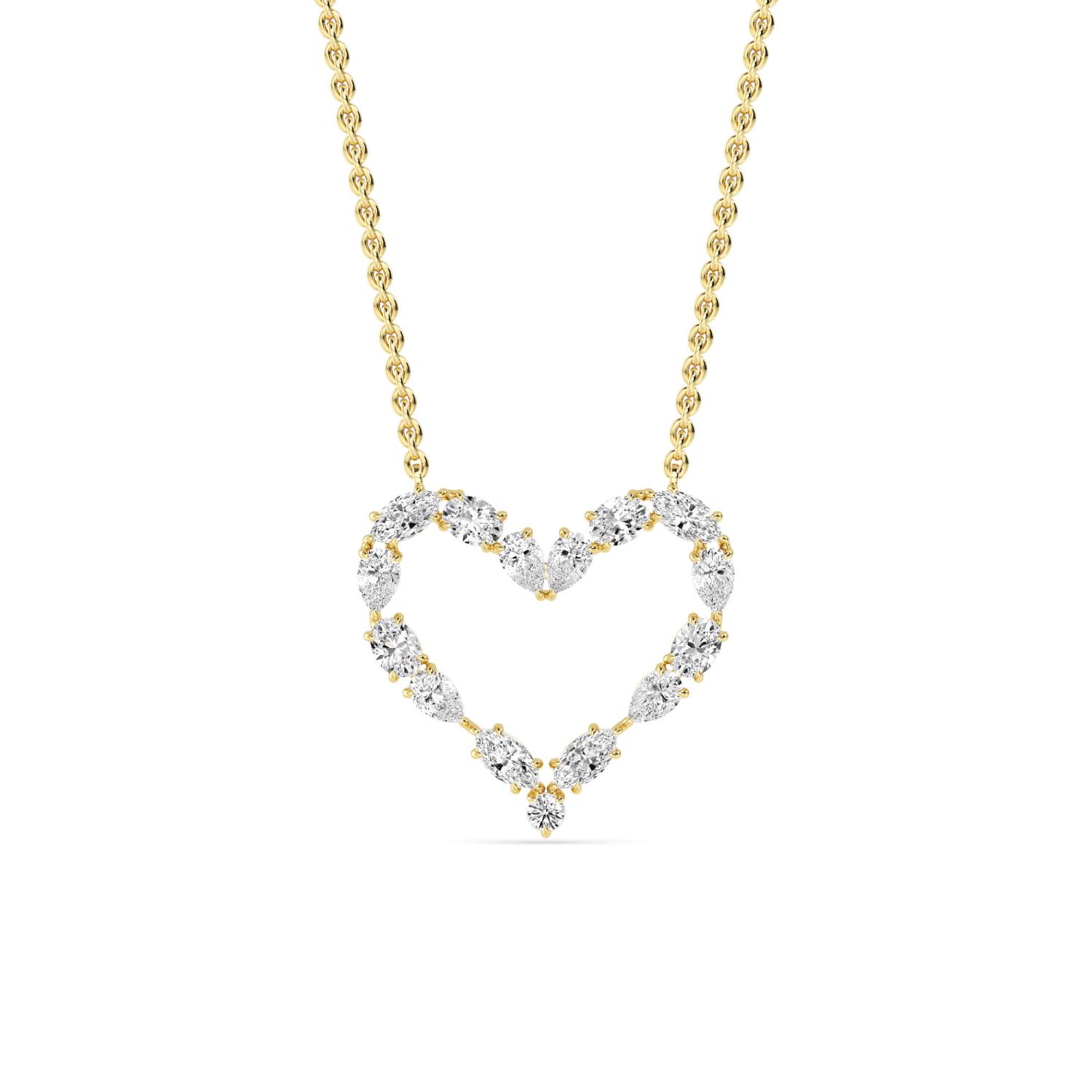 14K Yellow Gold Diamond Pendant