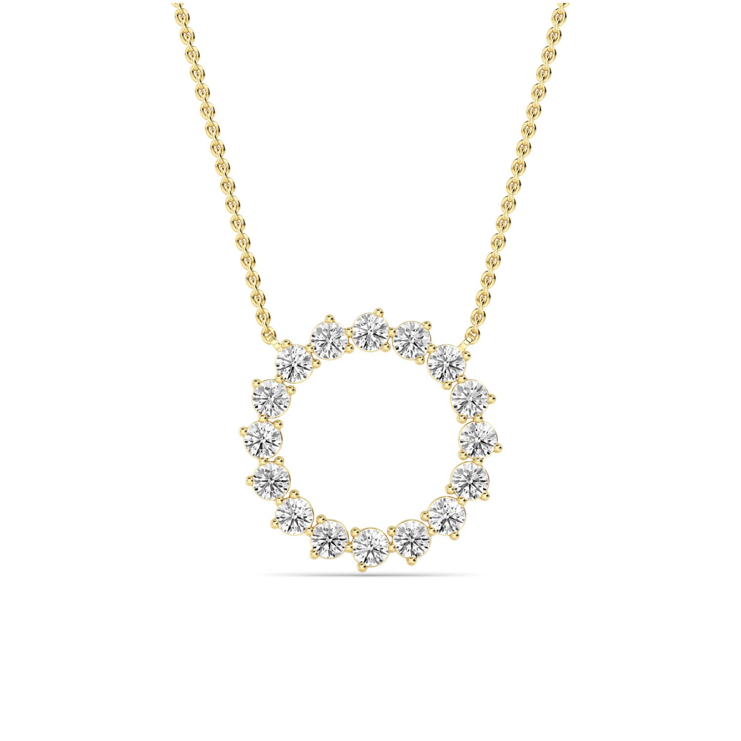 14K Yellow Gold Diamond Pendant