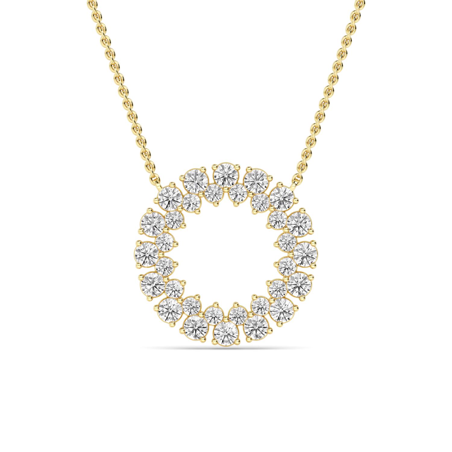 14K Yellow Gold Diamond Pendant