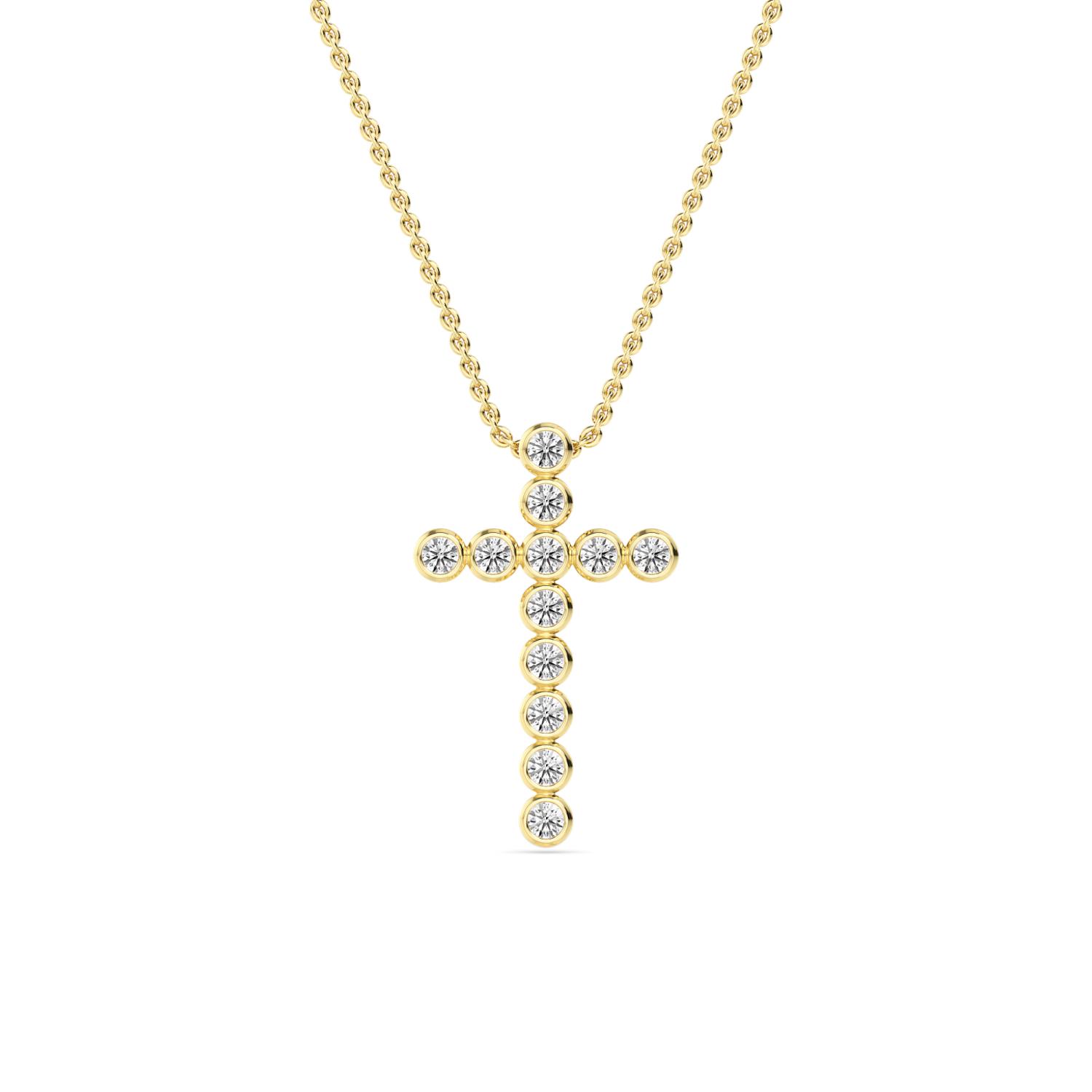 14K Yellow Gold Diamond Pendant
