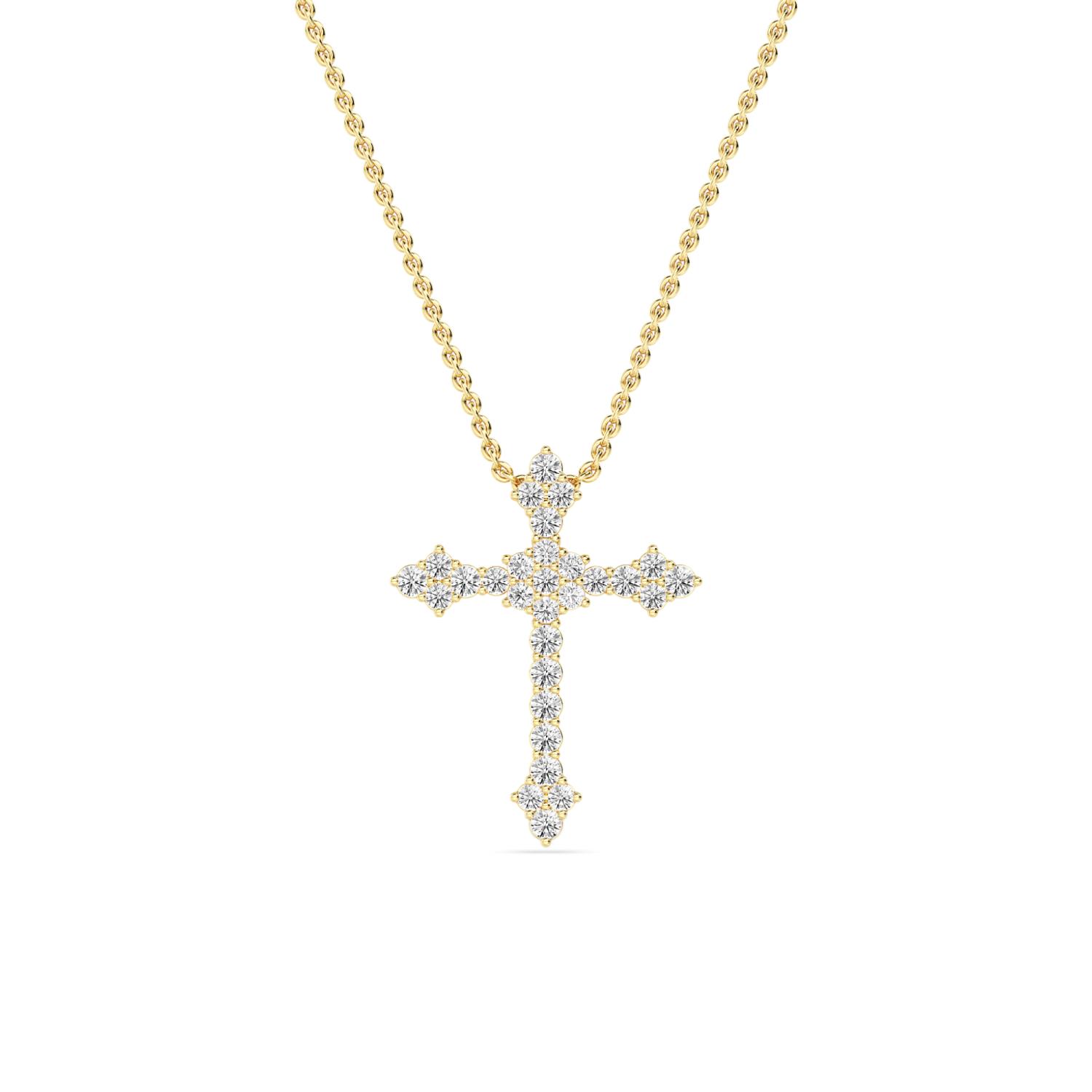 14K Yellow Gold Diamond Pendant
