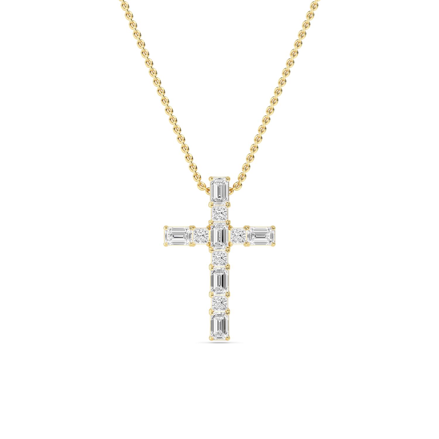 14K Yellow Gold Diamond Pendant