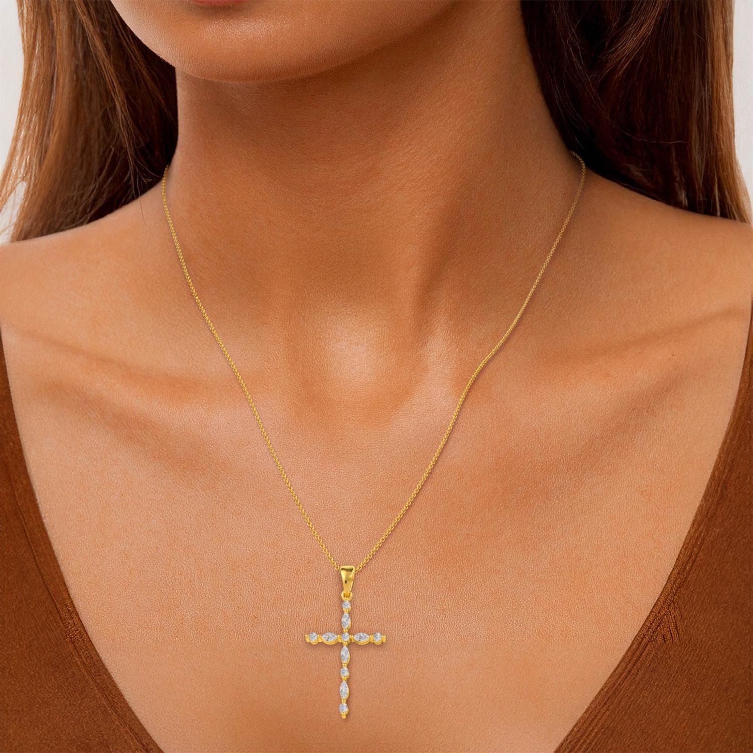 14K Yellow Gold Diamond Pendant