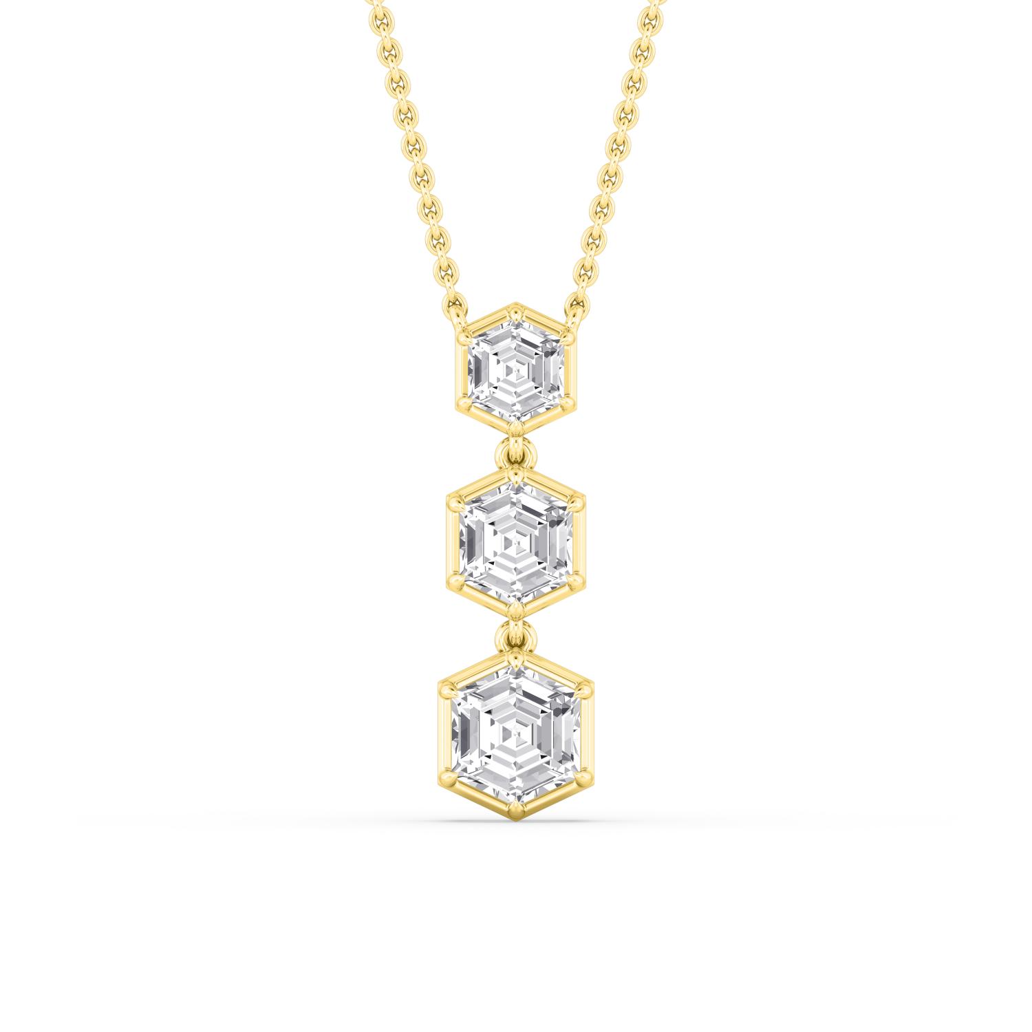 14K Yellow Gold Diamond Pendant