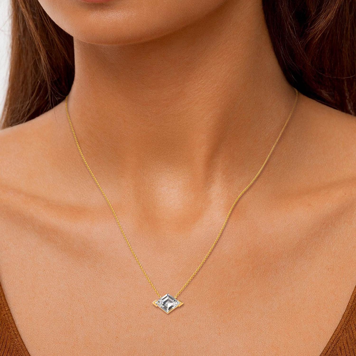 14K Yellow Gold Diamond Pendant