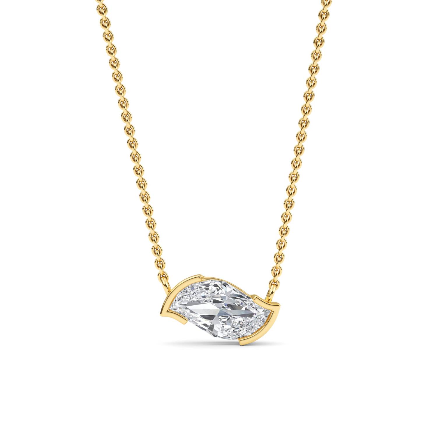 14K Yellow Gold Diamond Pendant