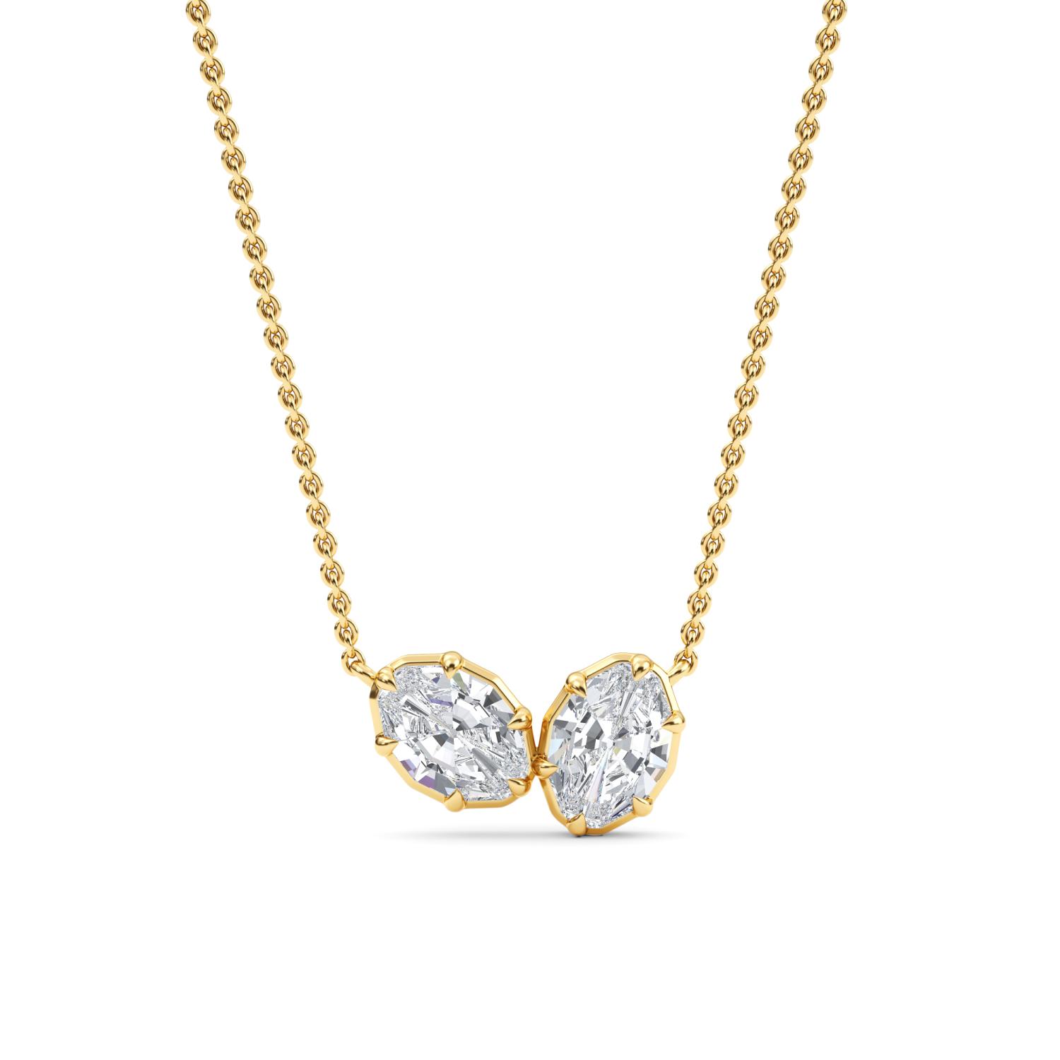 14K Yellow Gold Diamond Pendant