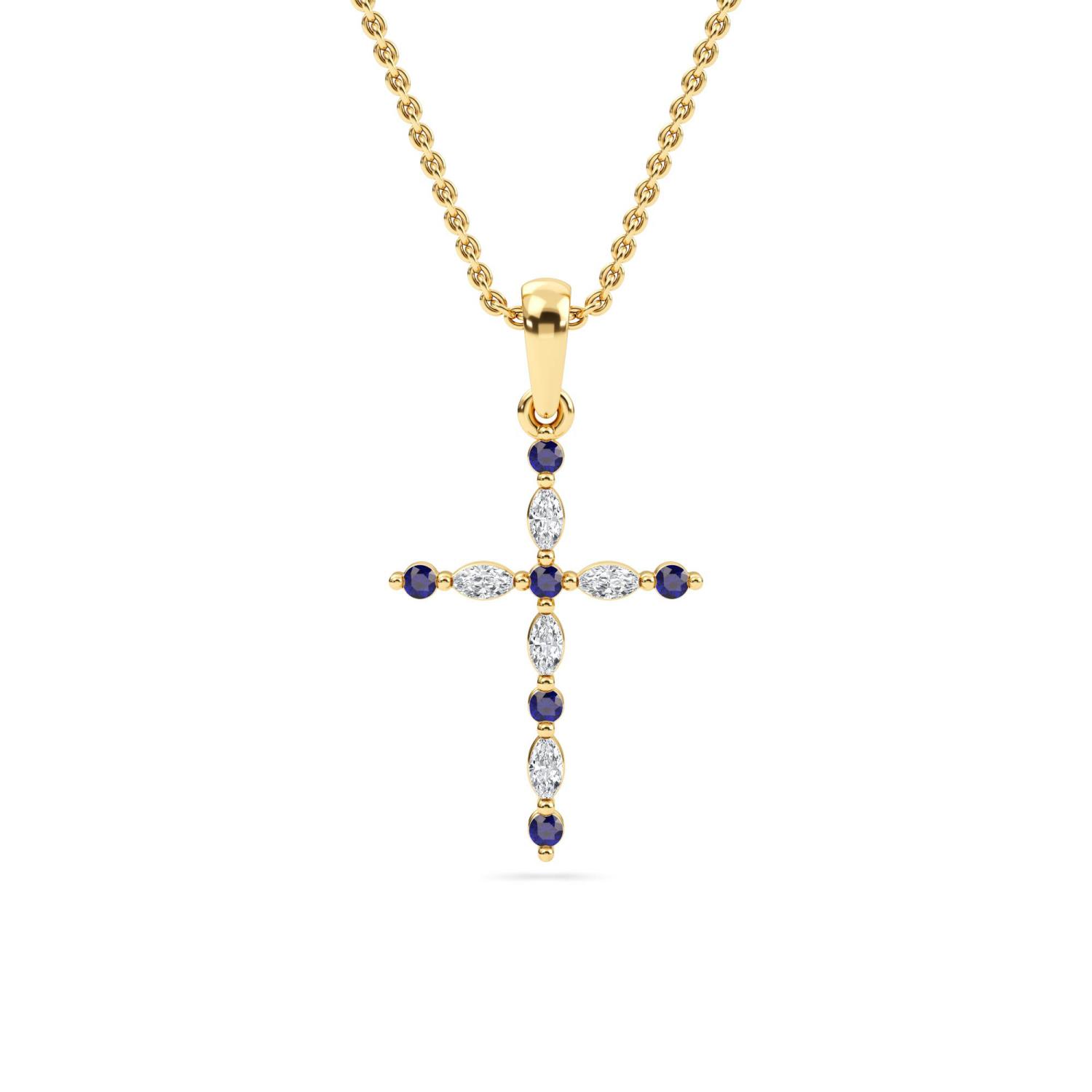 14K Yellow Gold Diamond Pendant
