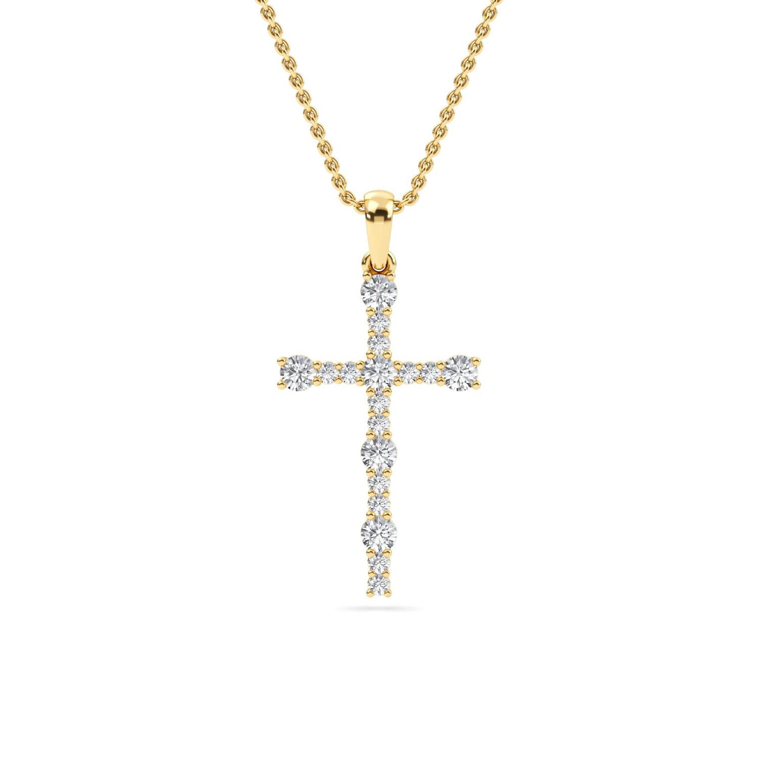14K Yellow Gold Diamond Pendant