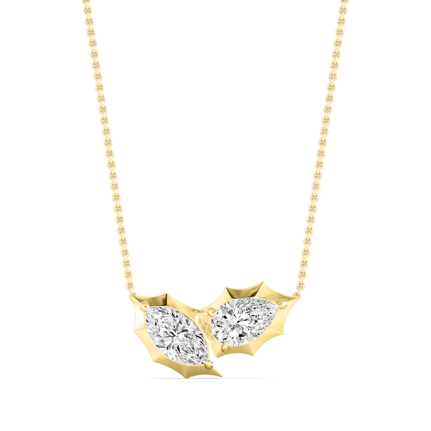 14K Yellow Gold Diamond Pendant