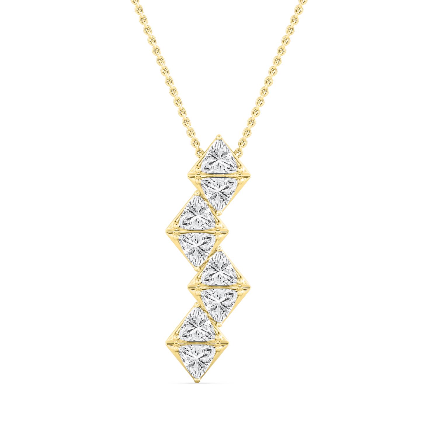 14K Yellow Gold Diamond Pendant