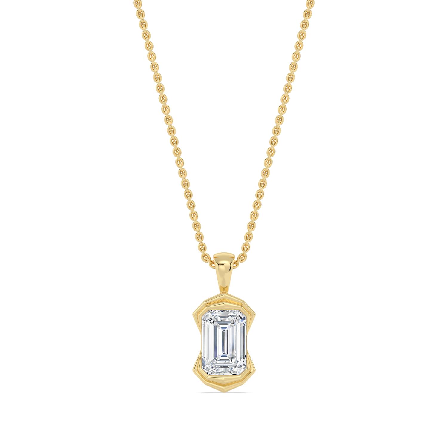 14K Yellow Gold Diamond Pendant