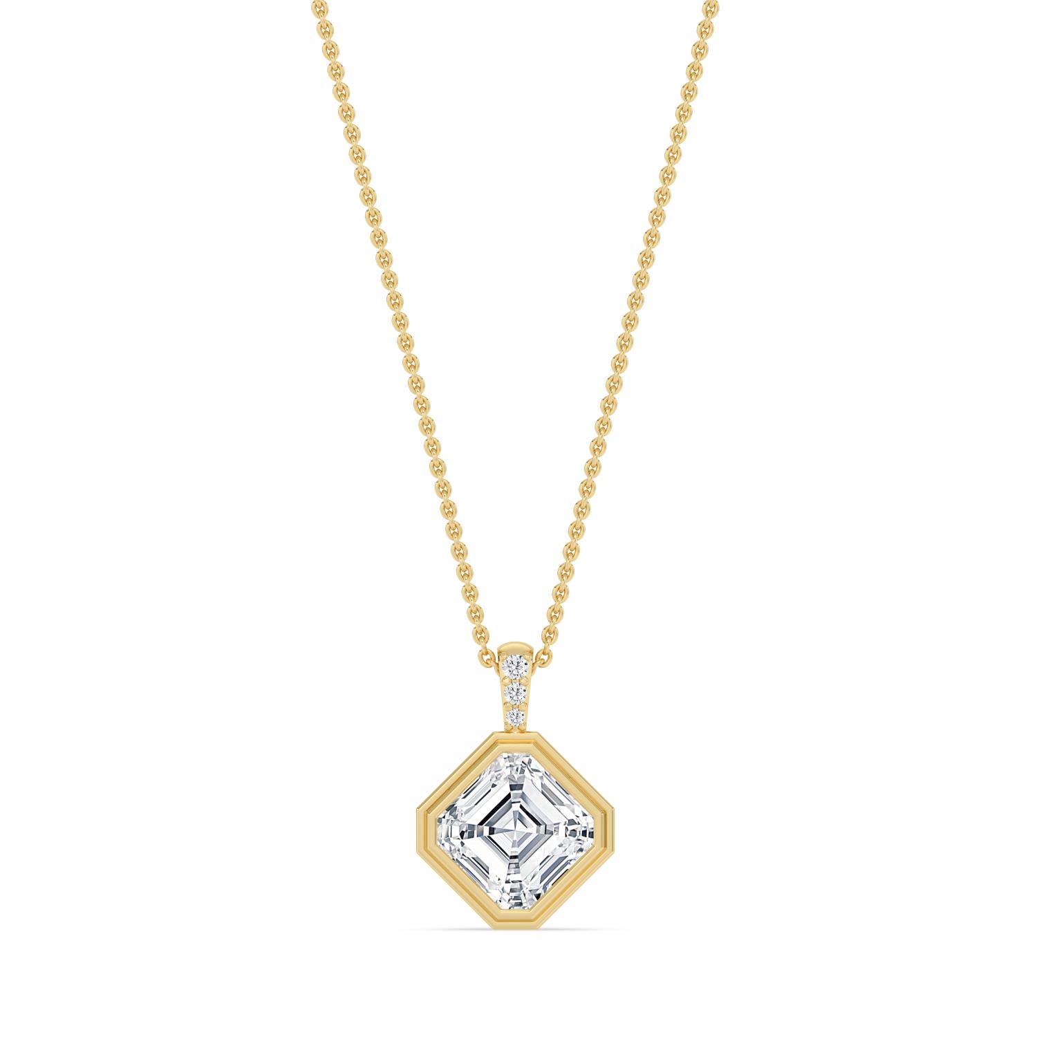 14K Yellow Gold Diamond Pendant