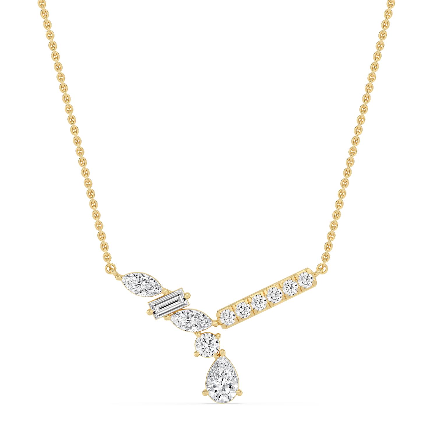 14K Yellow Gold Diamond Pendant