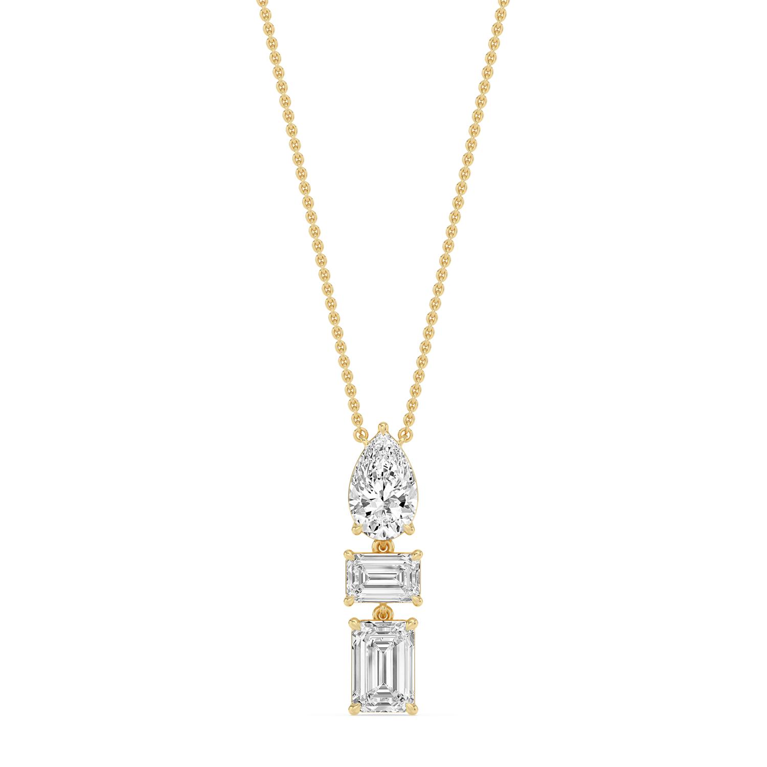 14K Yellow Gold Diamond Pendant