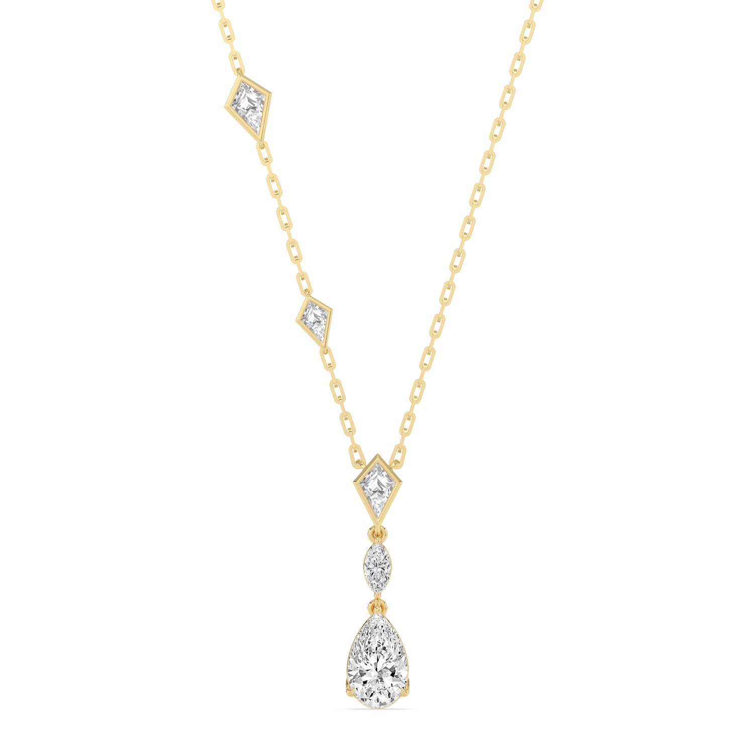14K Yellow Gold Diamond Pendant
