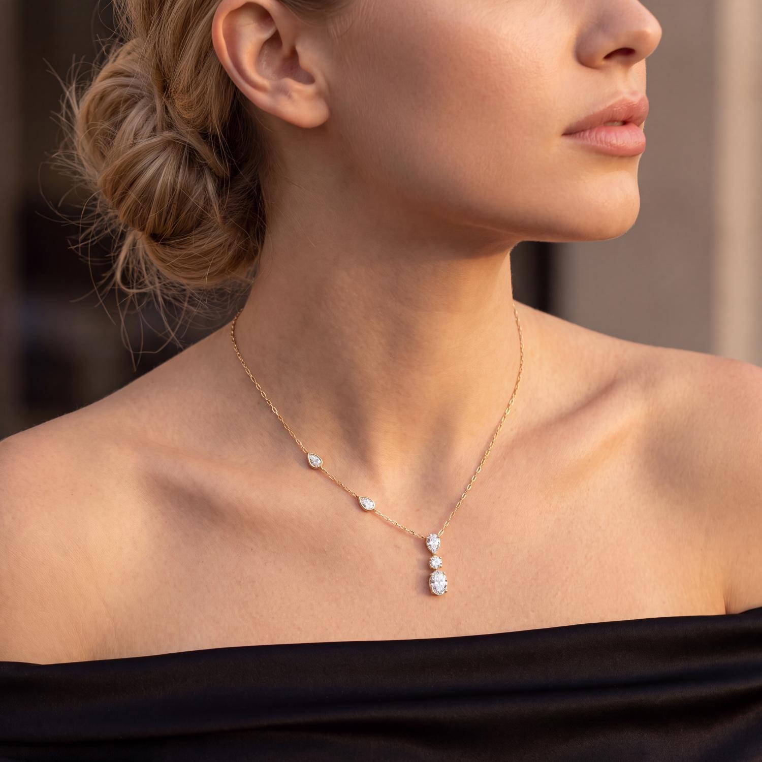 14K Yellow Gold Diamond Pendant
