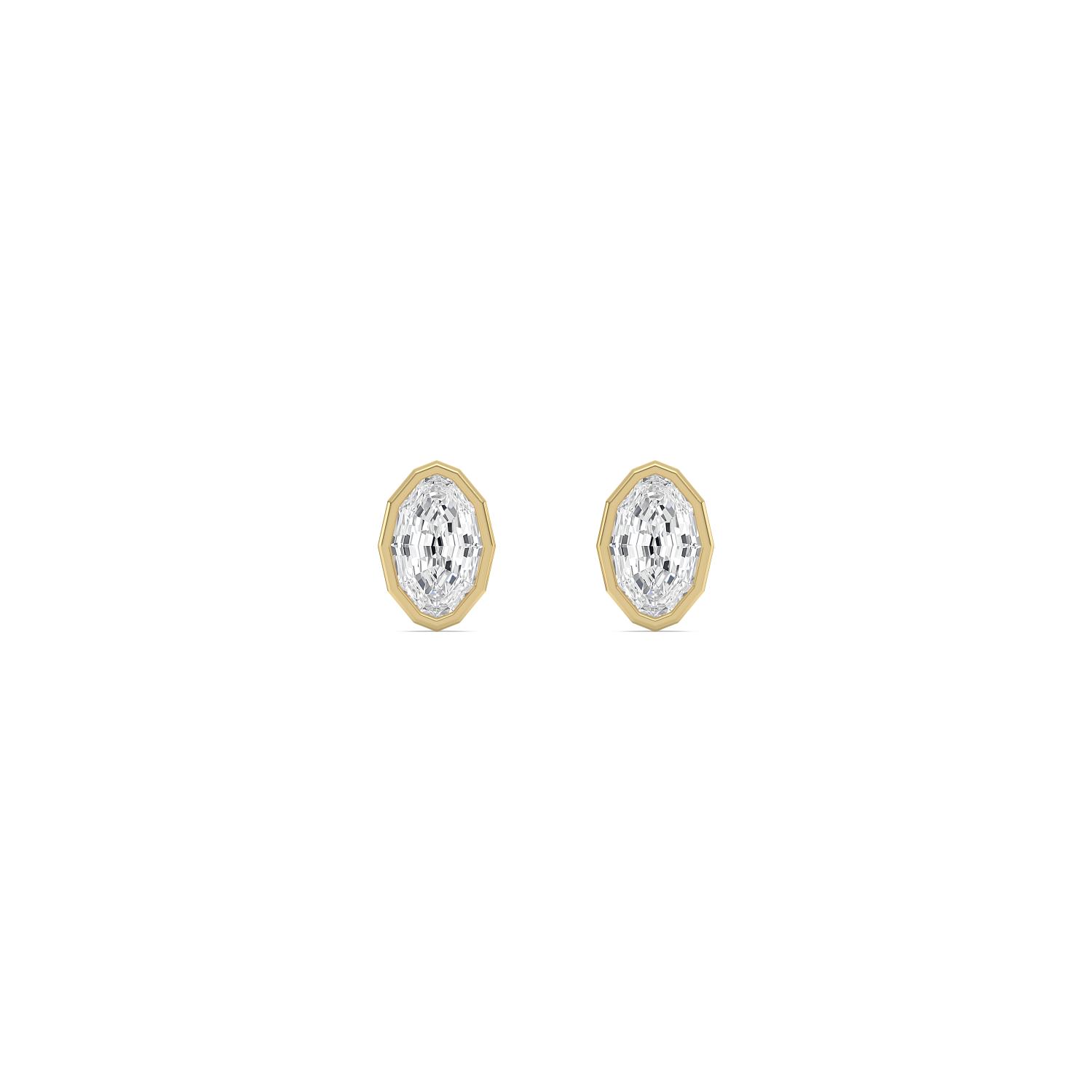 14K Yellow Gold Diamond Earrings