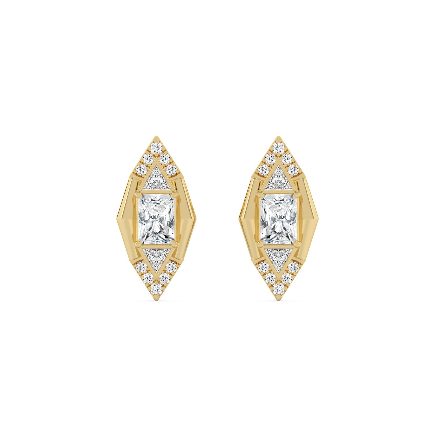14K Yellow Gold Diamond earrings