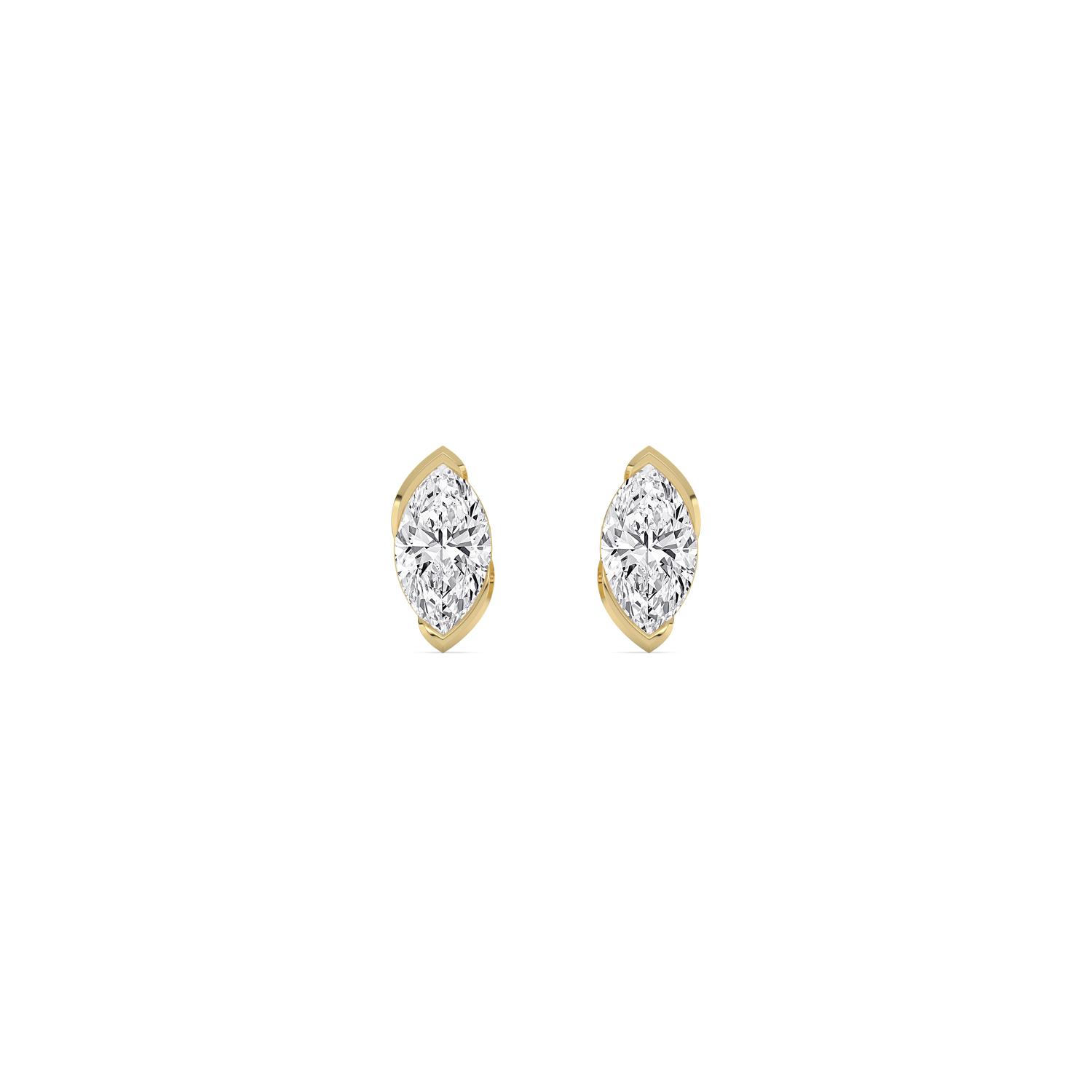 14K Yellow Gold Diamond Earrings