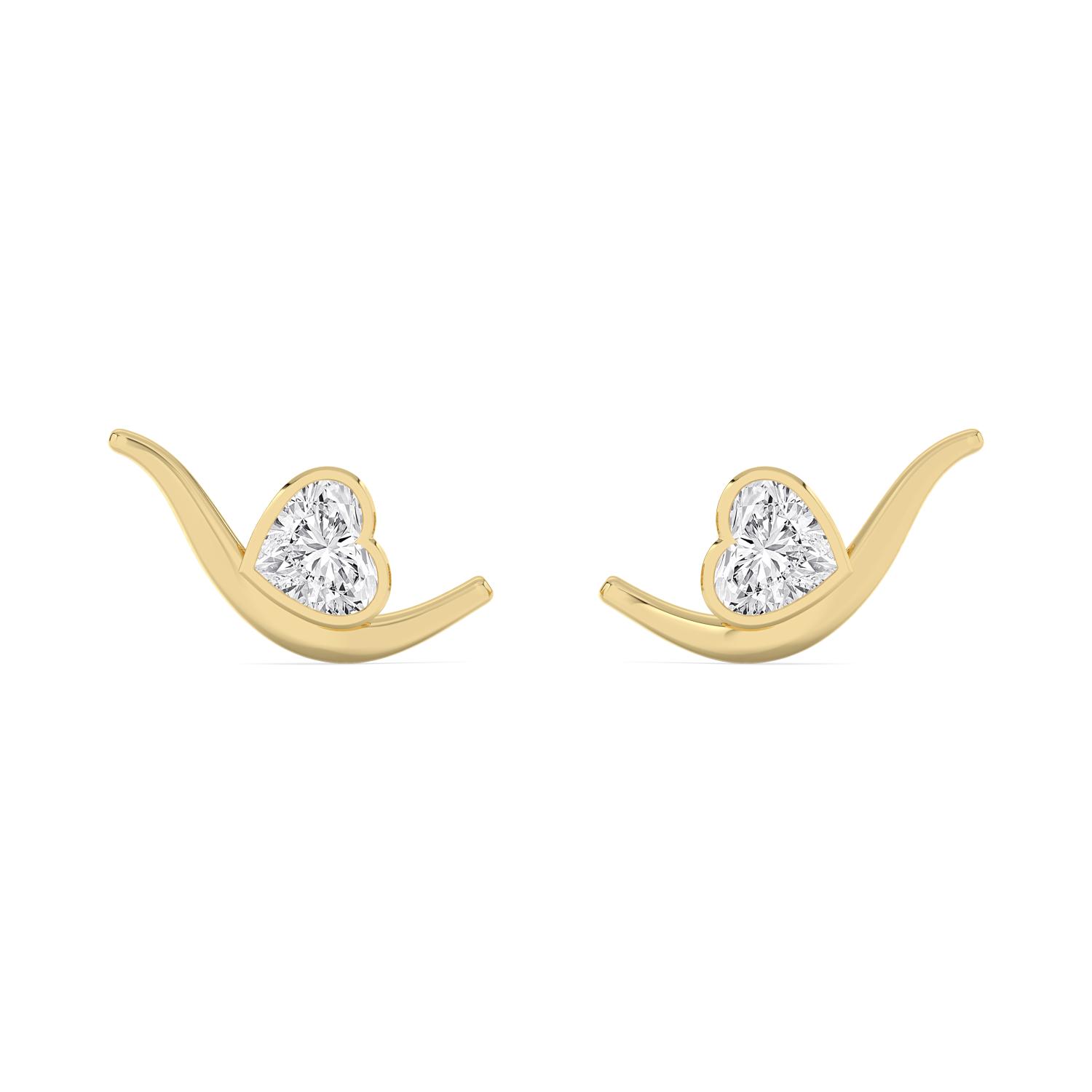 14K Yellow Gold Diamond earrings