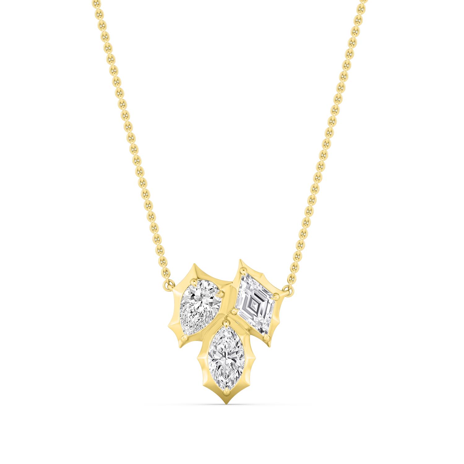 14K Yellow Gold Diamond Pendant