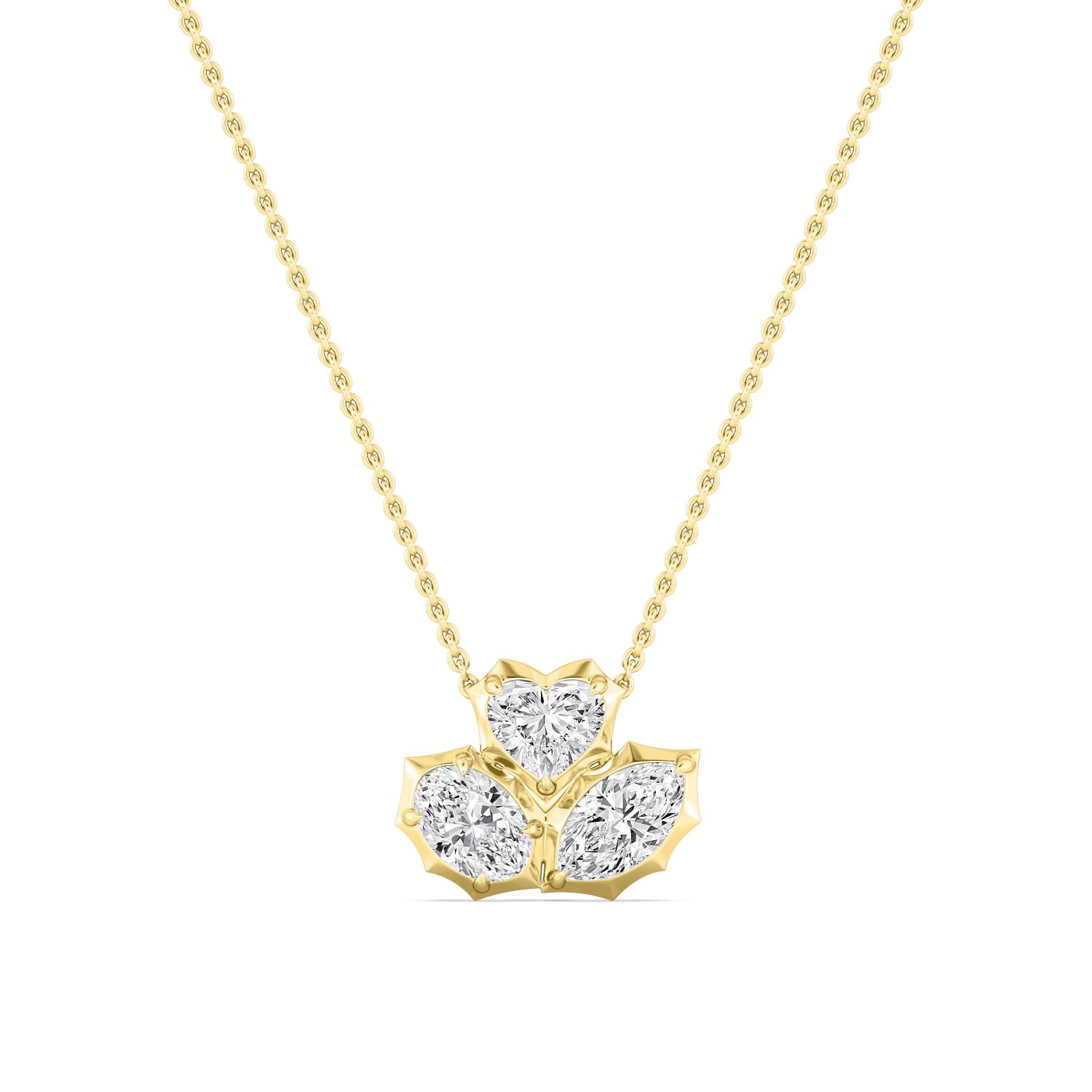 14K Yellow Gold Diamond Pendant