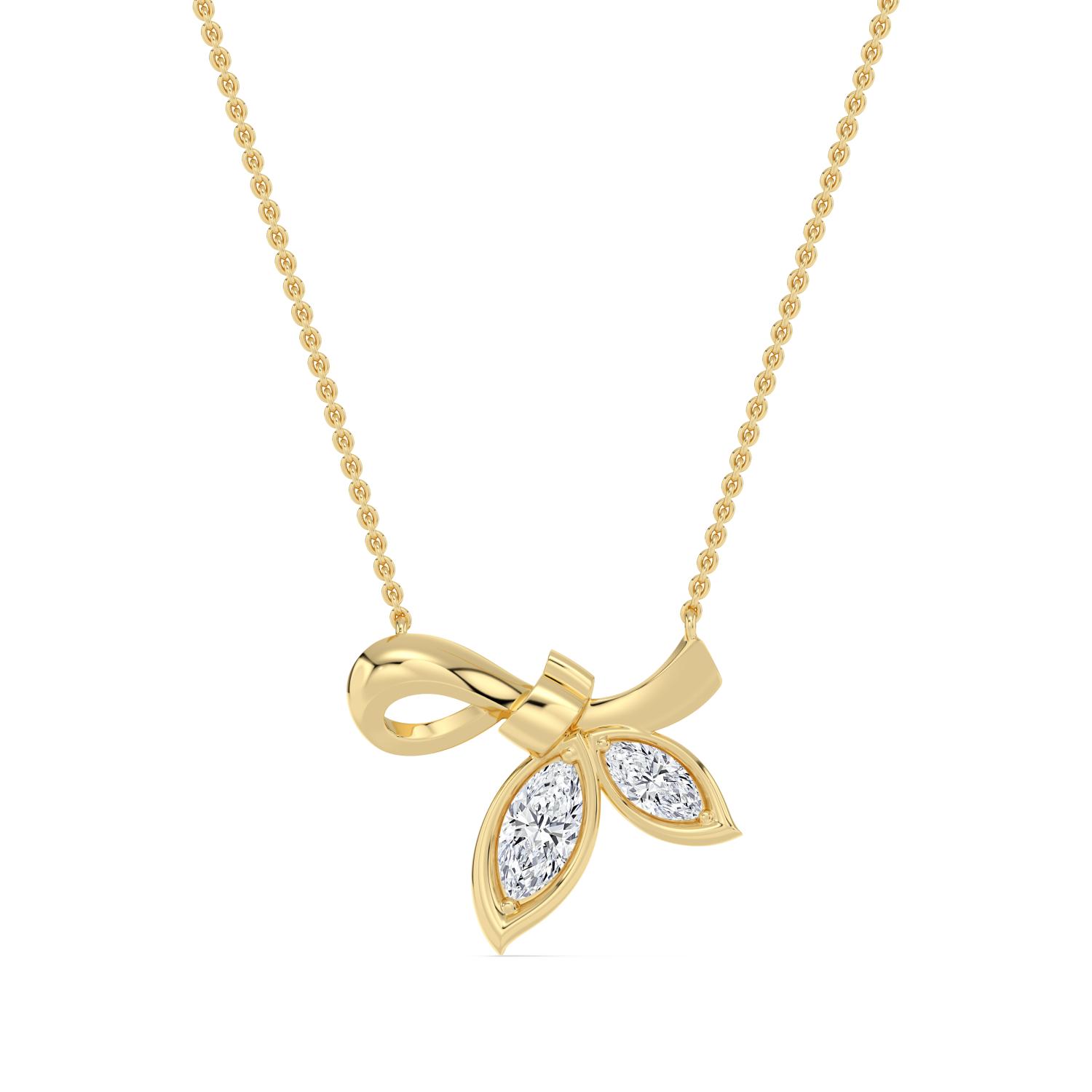 14K Yellow Gold Diamond Pendant