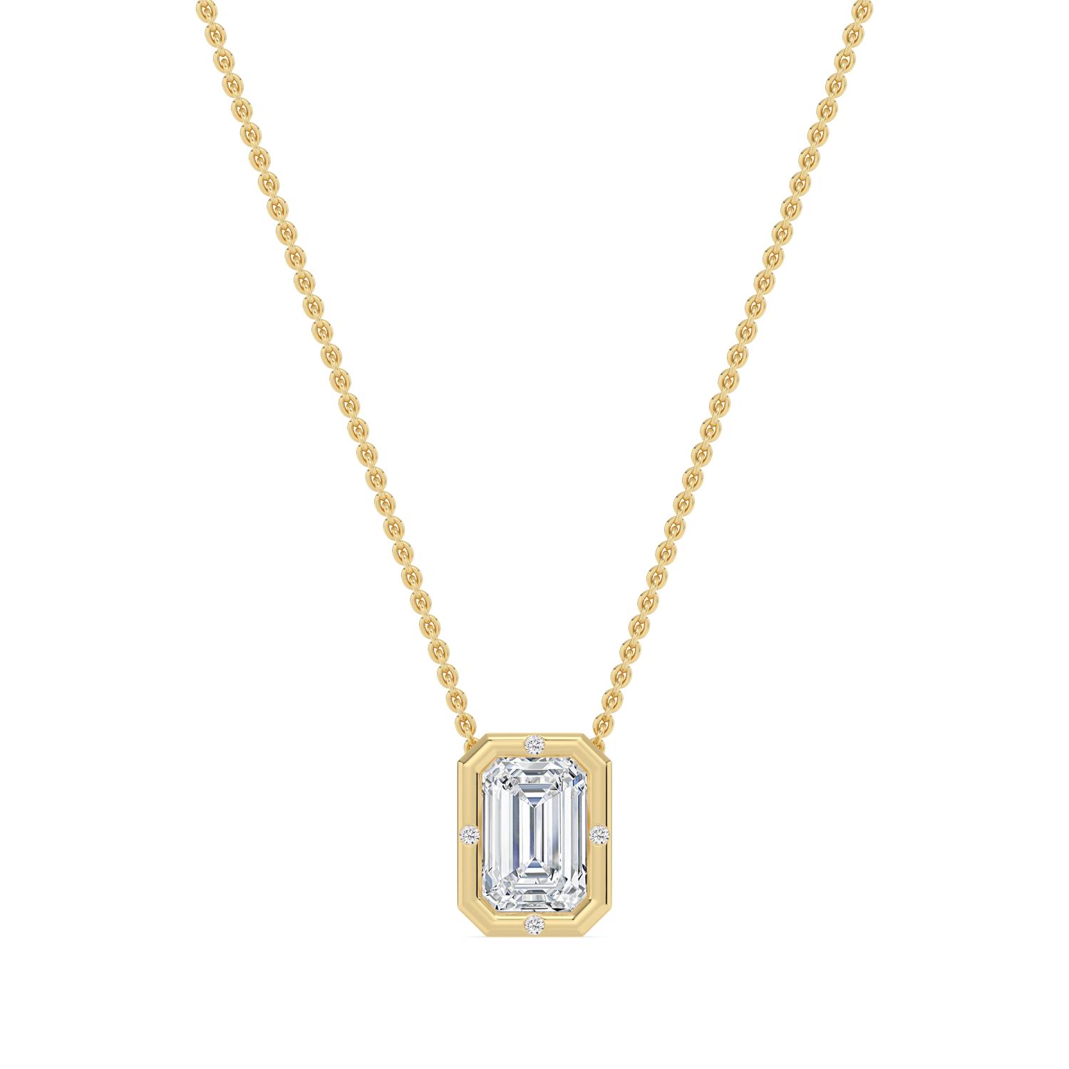 14K Yellow Gold Diamond Pendant