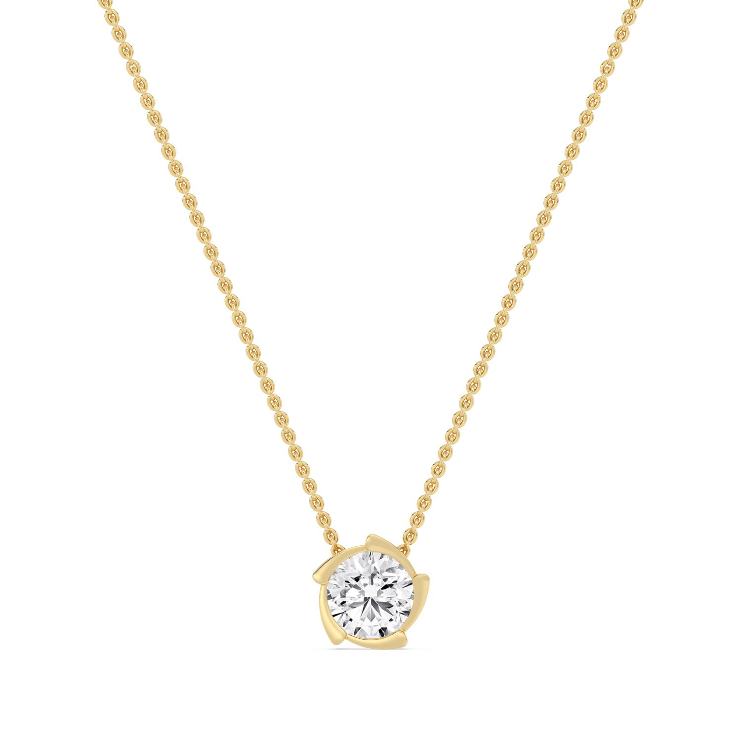 14K Yellow Gold Diamond Pendant